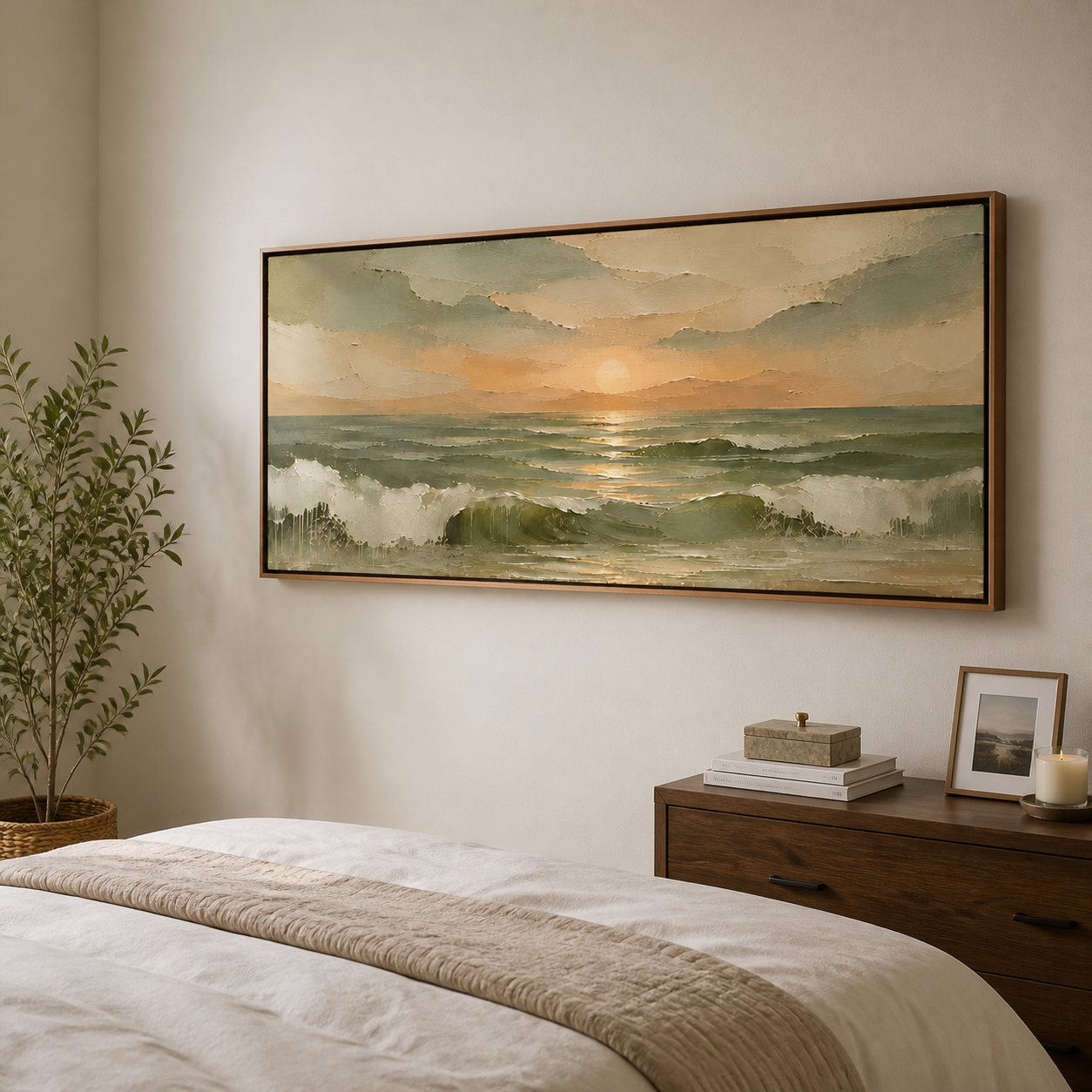 Ocean Sunset Wall Art | Golden Tide