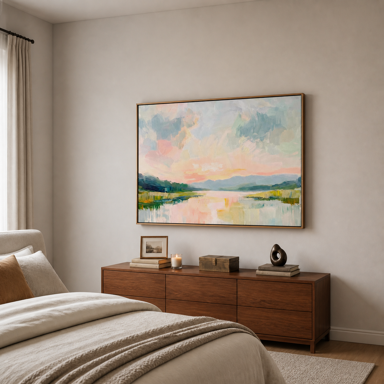 Pastel Landscape Wall Art | Blush Horizon