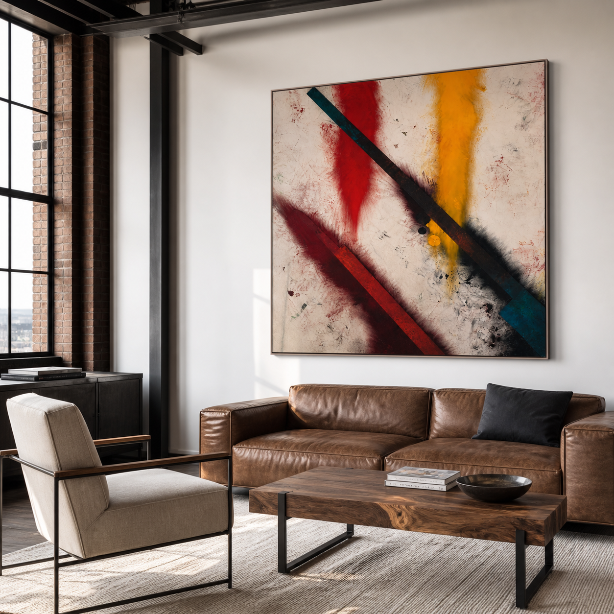 Geometric Abstract Wall Art | Chromatic Crossroads