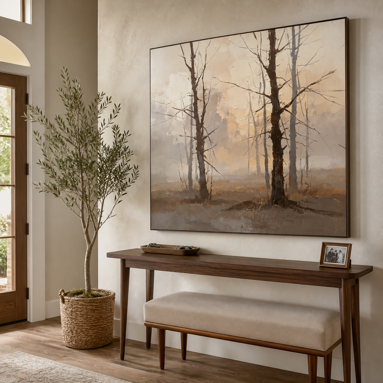 Neutral Forest Wall Art | Fading Woodland