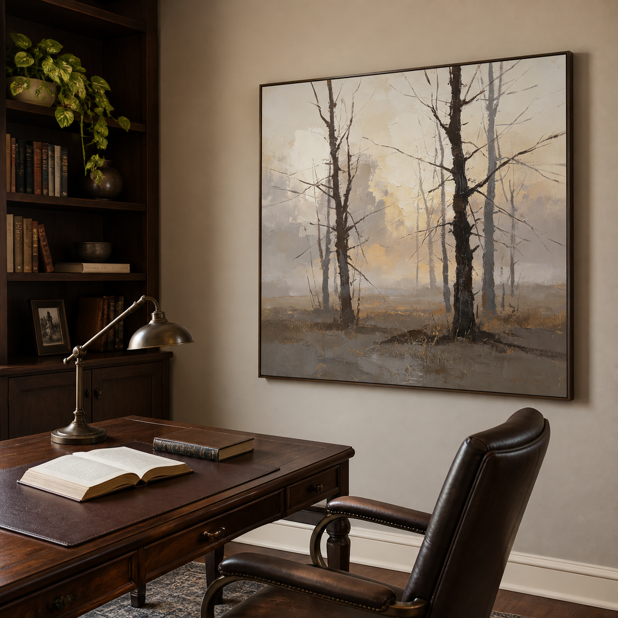 Neutral Forest Wall Art | Fading Woodland