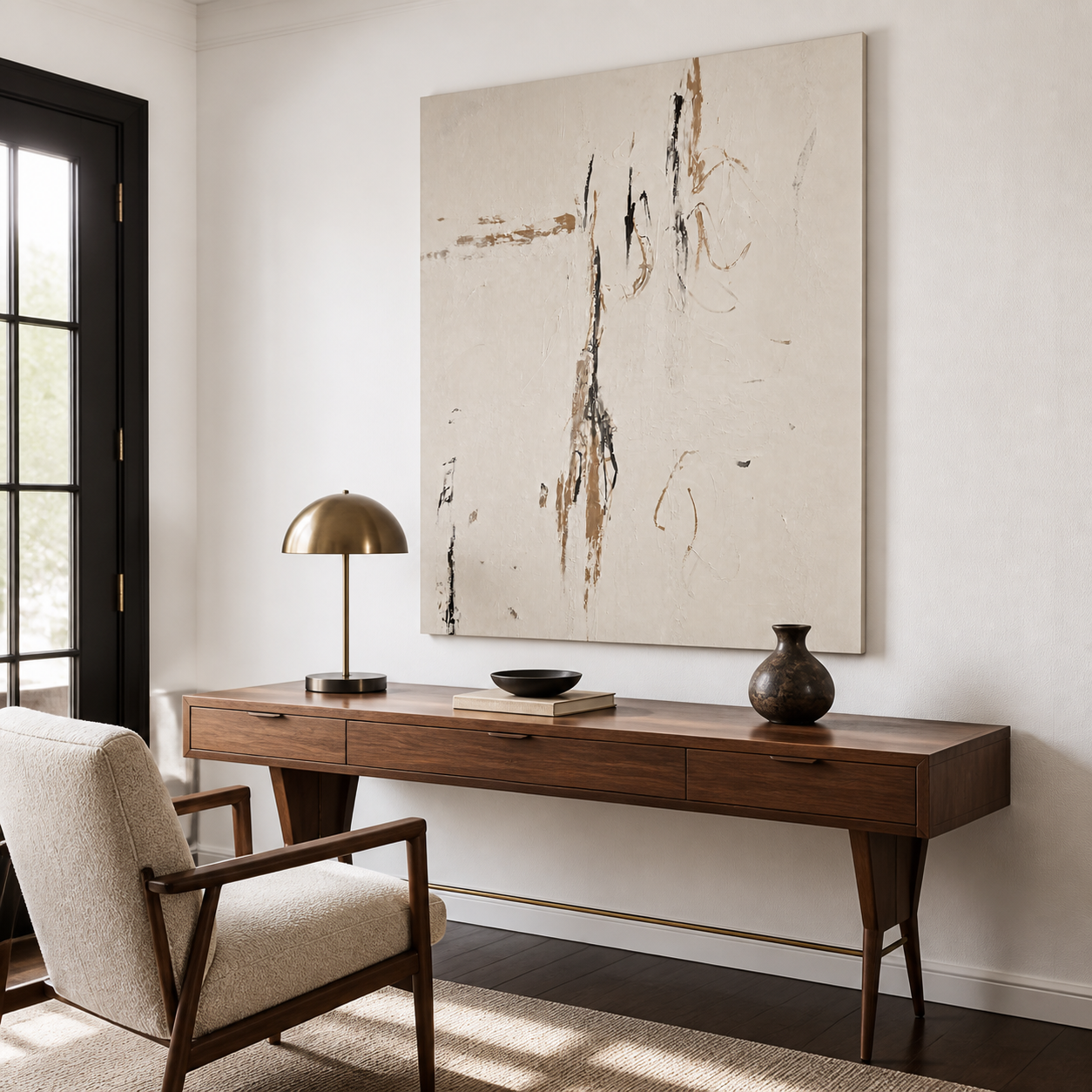 Neutral Textured Abstract Wall Art | Silent Gestures