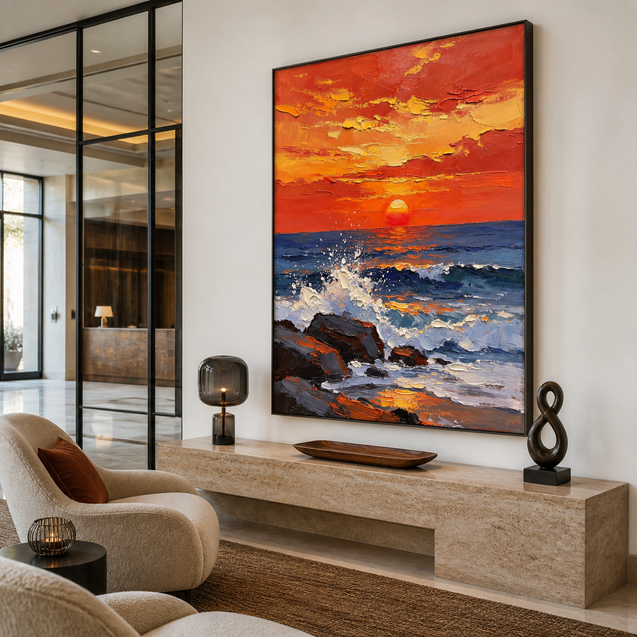 Sunset Ocean Wall Art | Ember Tide