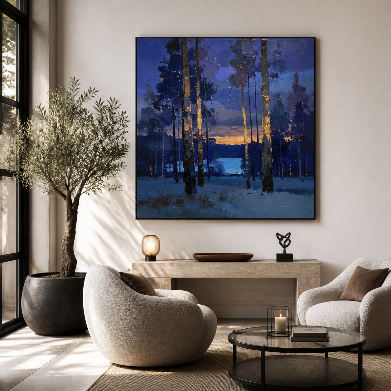 Twilight Forest Wall Art | Last Light Through the Trees
