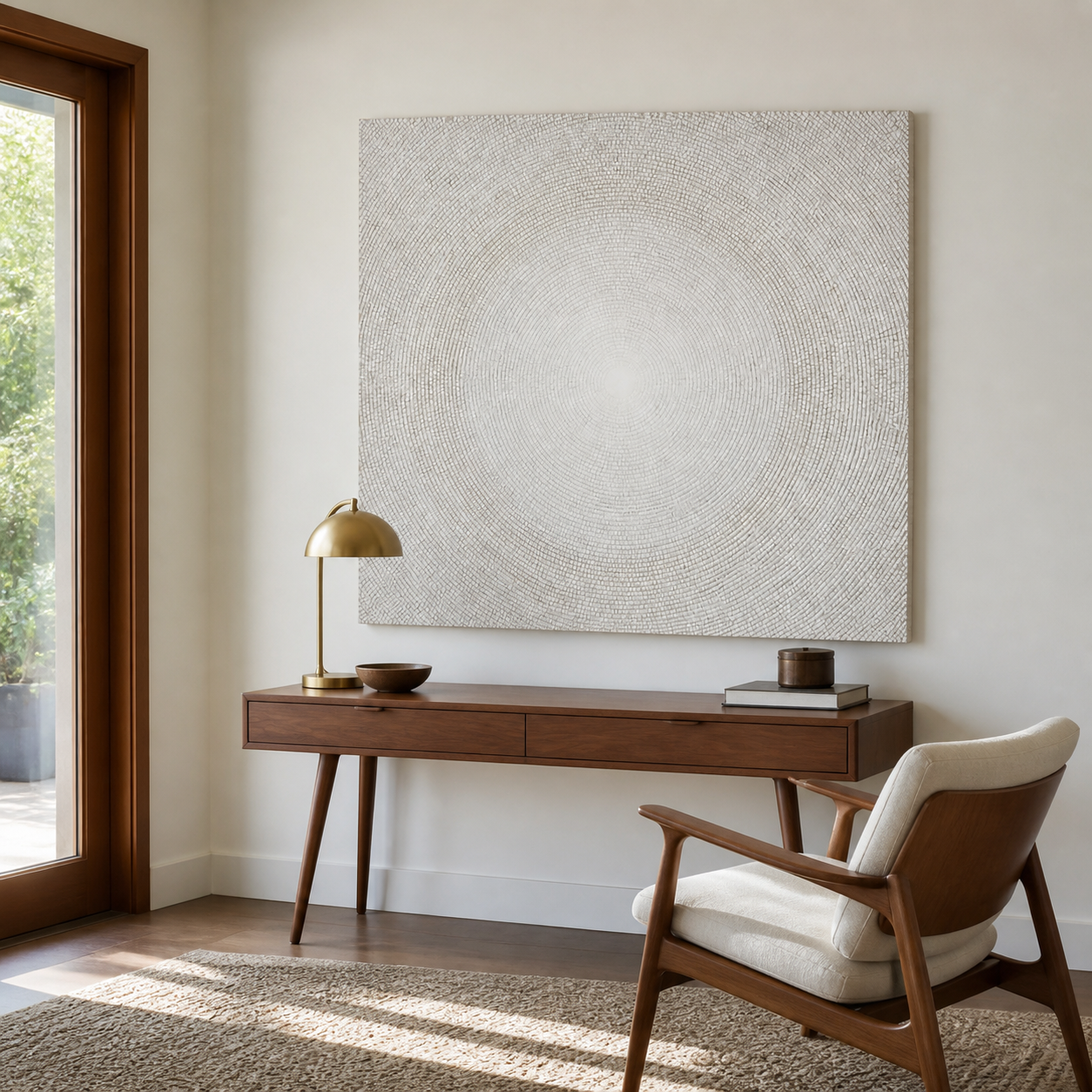 White Textured Wall Art | Infinite Rings