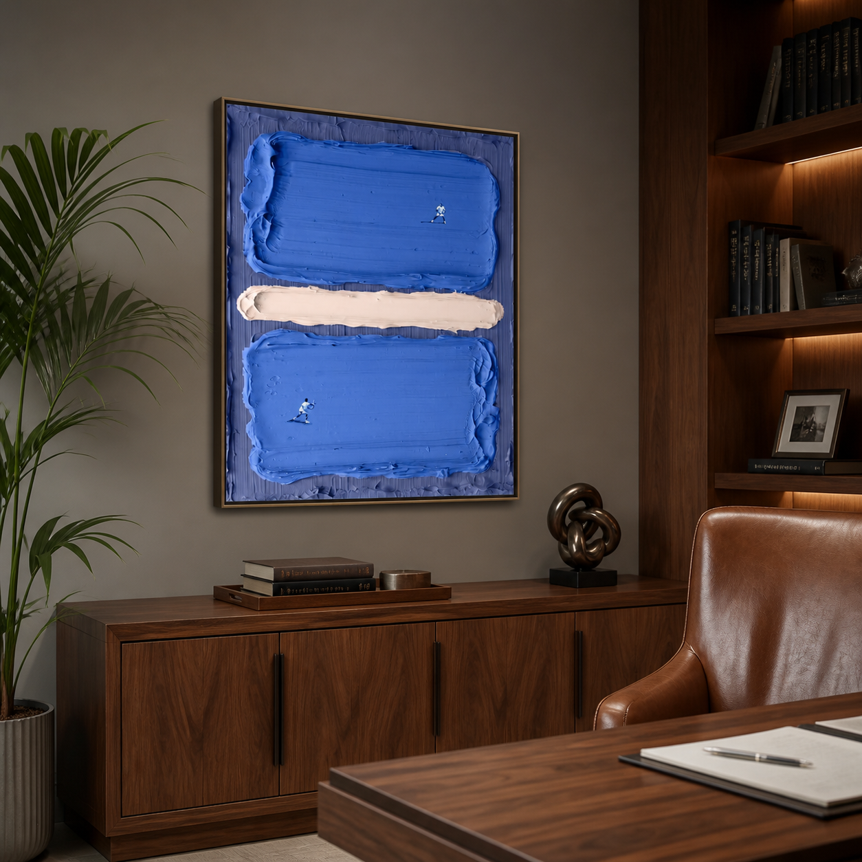 Blue Abstract Wall Art | Cobalt Divide