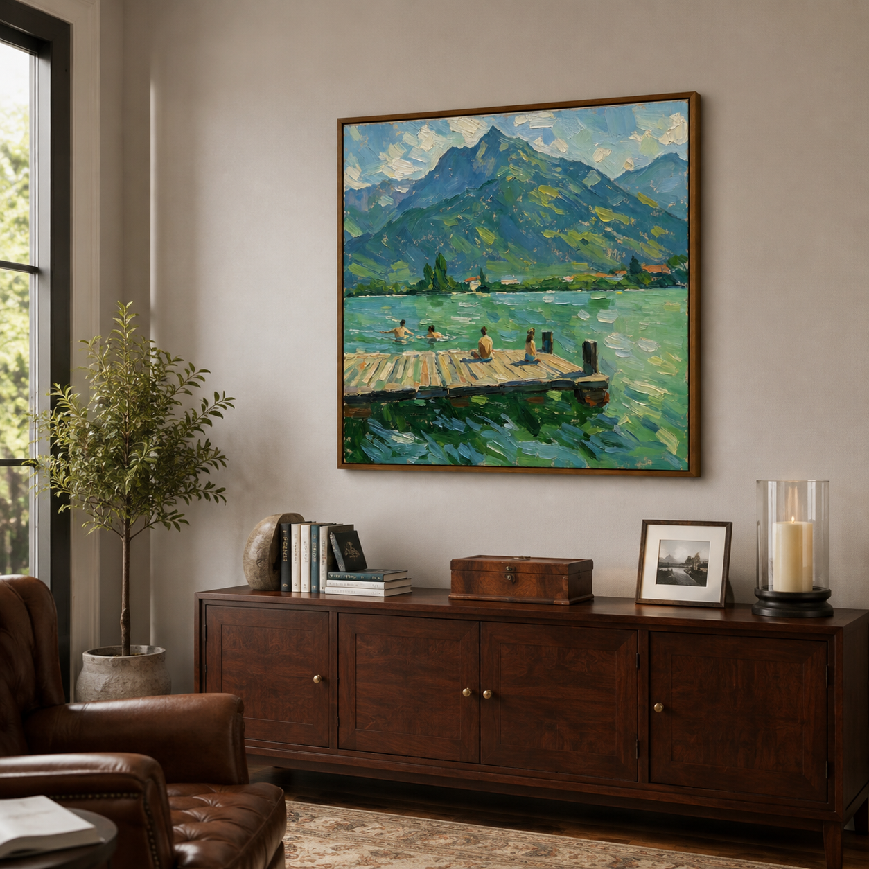 Mountain Lake Wall Art | Summer at the Dock