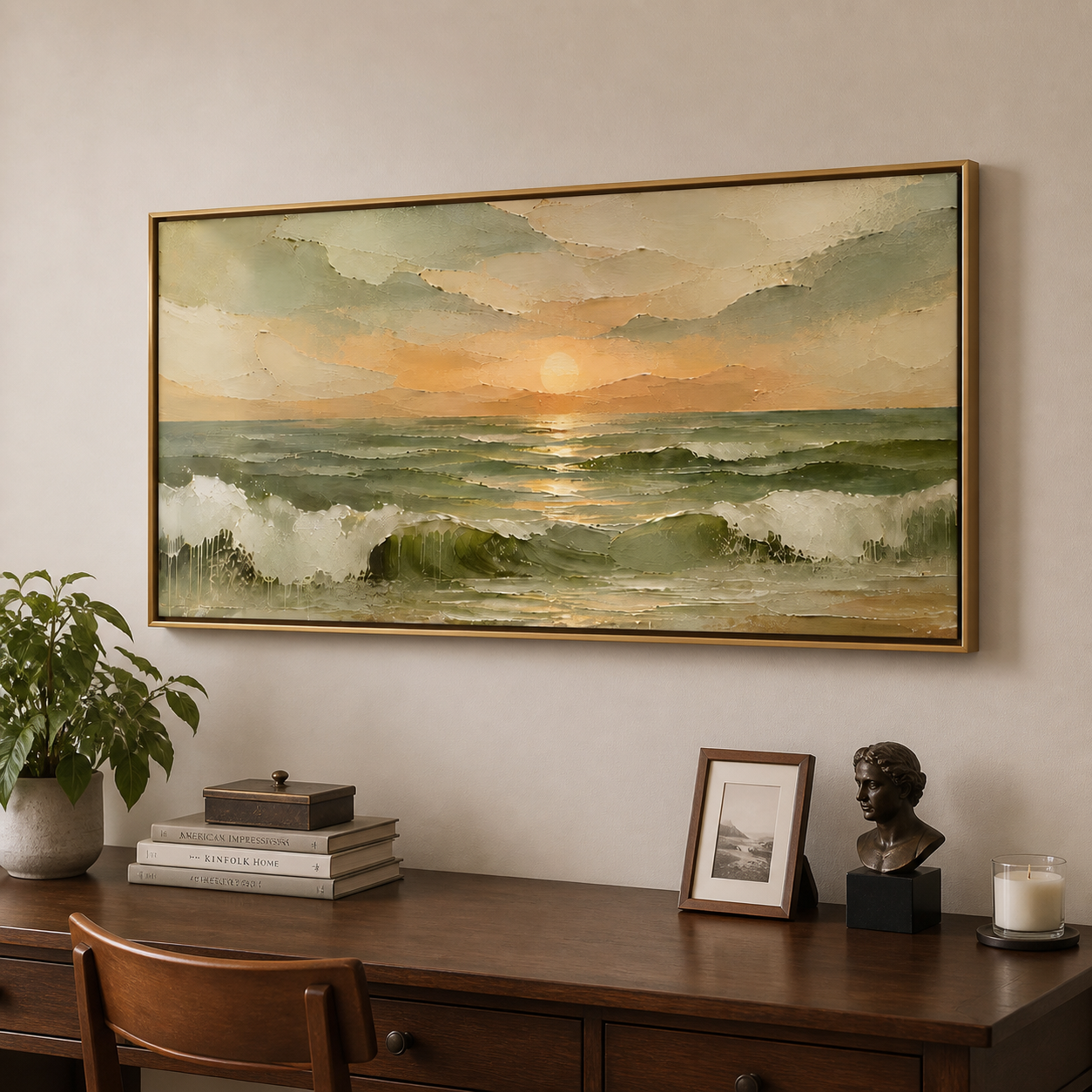 Ocean Sunset Wall Art | Golden Tide