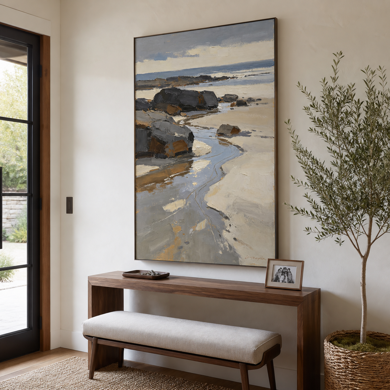 Coastal Landscape Wall Art | Silver Tide
