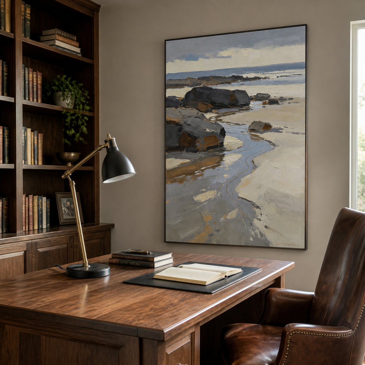 Coastal Landscape Wall Art | Silver Tide