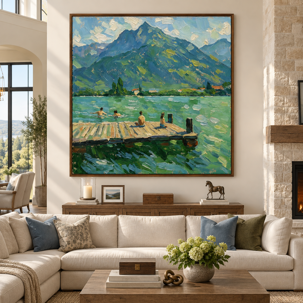 Mountain Lake Wall Art | Summer at the Dock