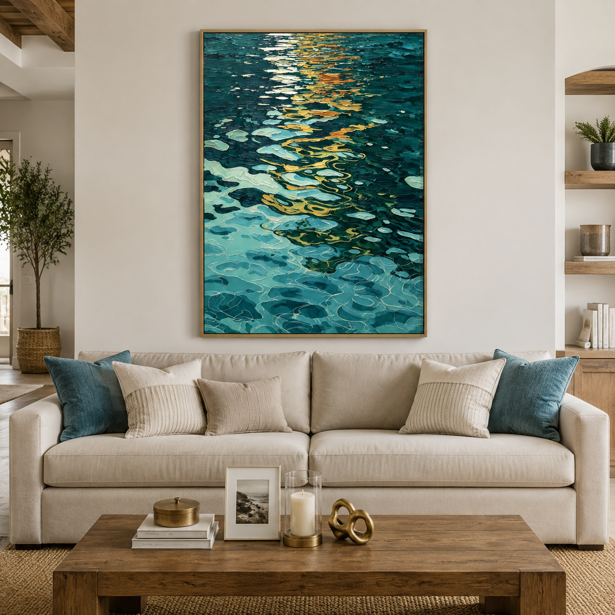 Water Reflection Wall Art | Gilded Current