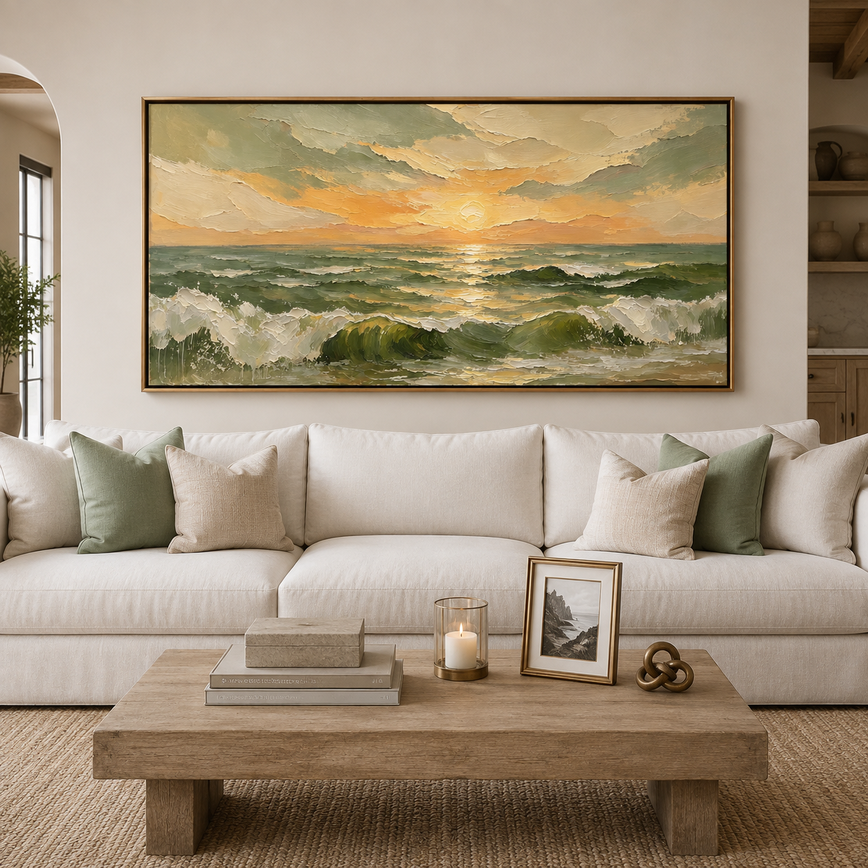 Ocean Sunset Wall Art | Golden Tide