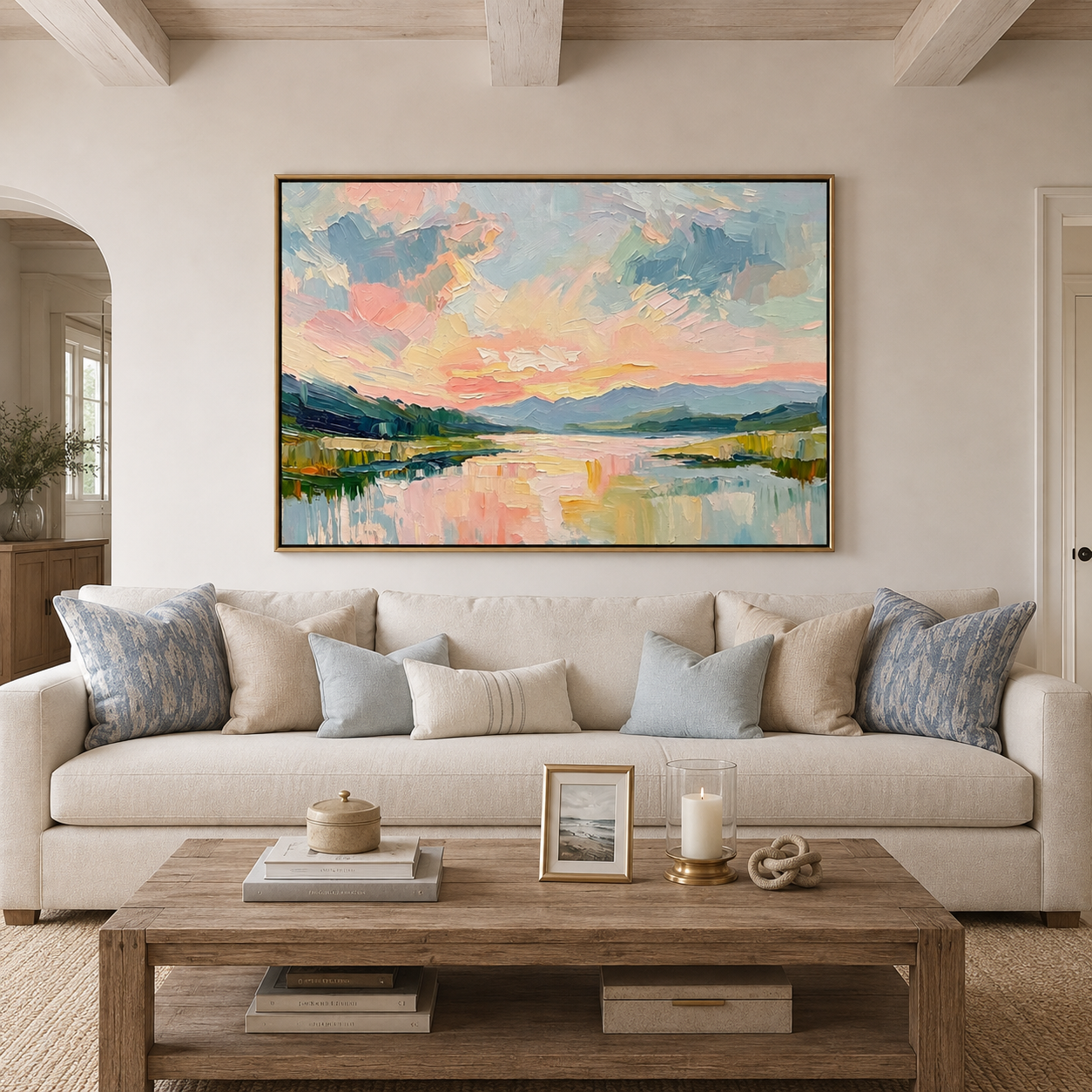 Pastel Landscape Wall Art | Blush Horizon