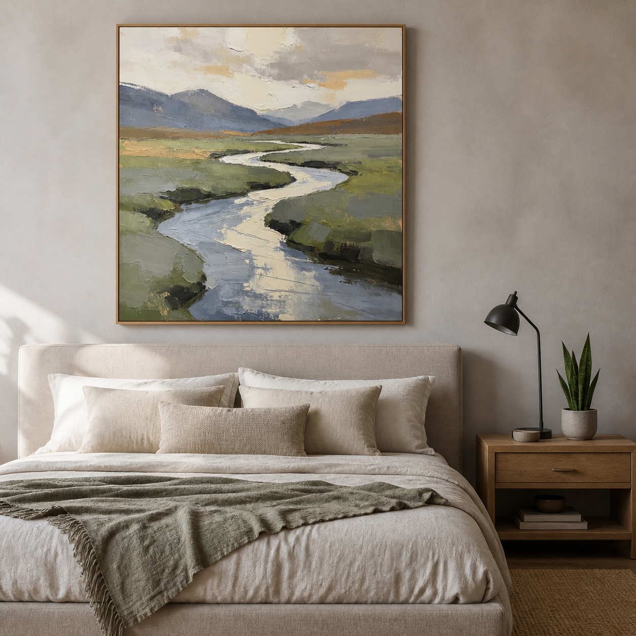 River Landscape Wall Art | Quiet Valley