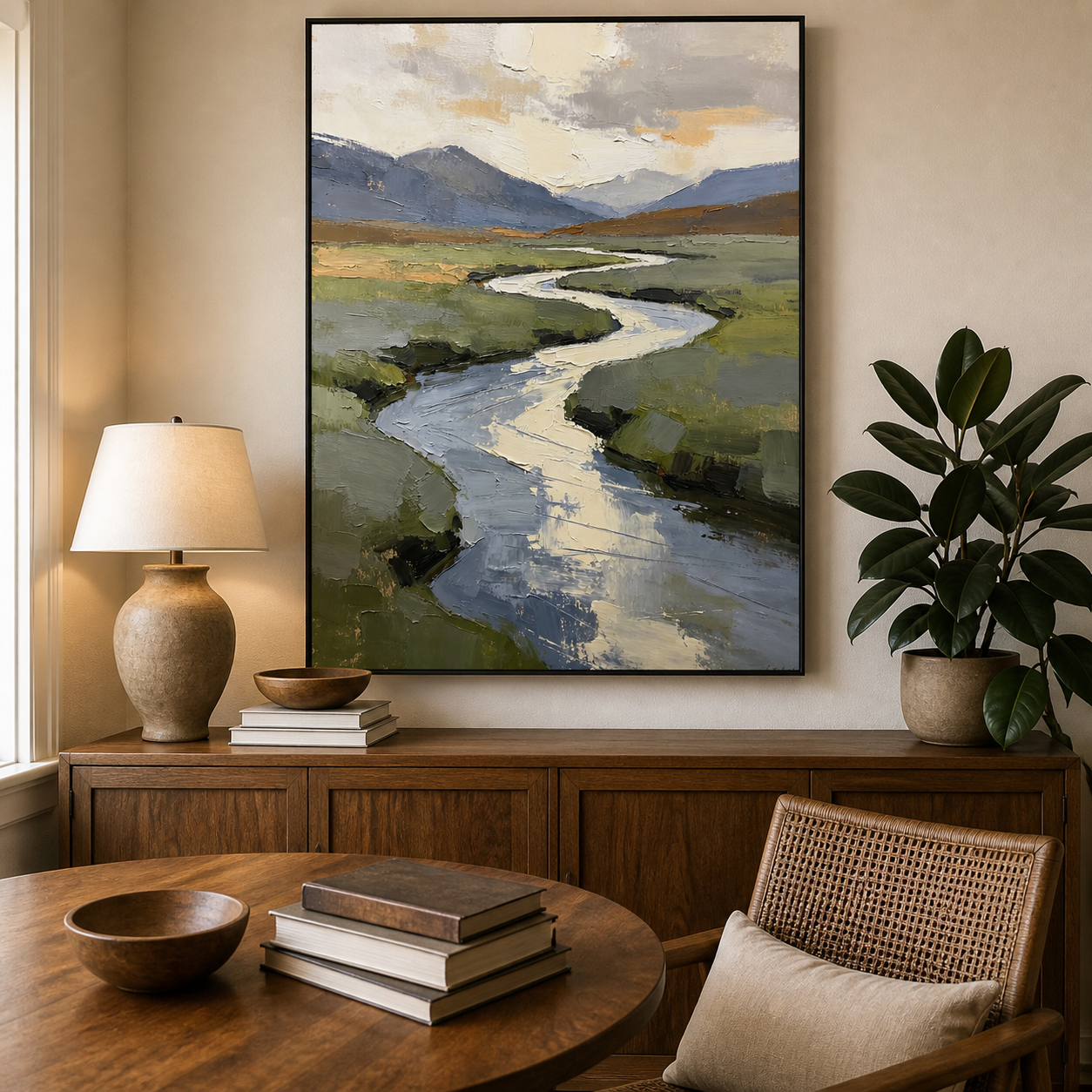 River Landscape Wall Art | Quiet Valley