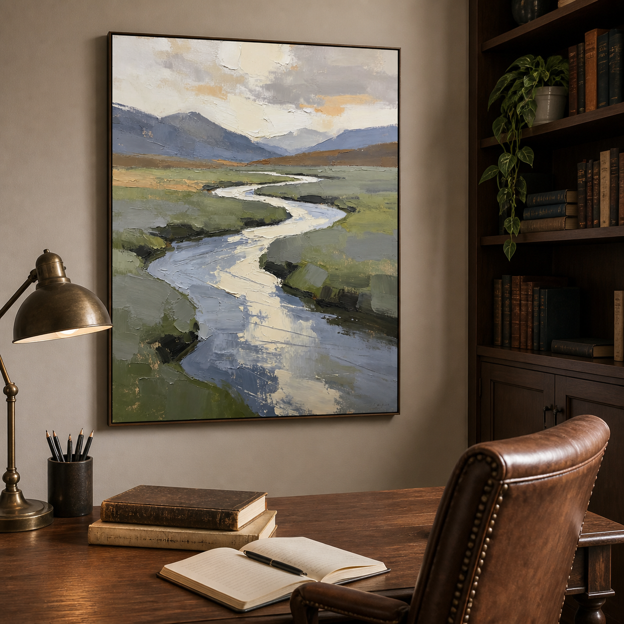 River Landscape Wall Art | Quiet Valley