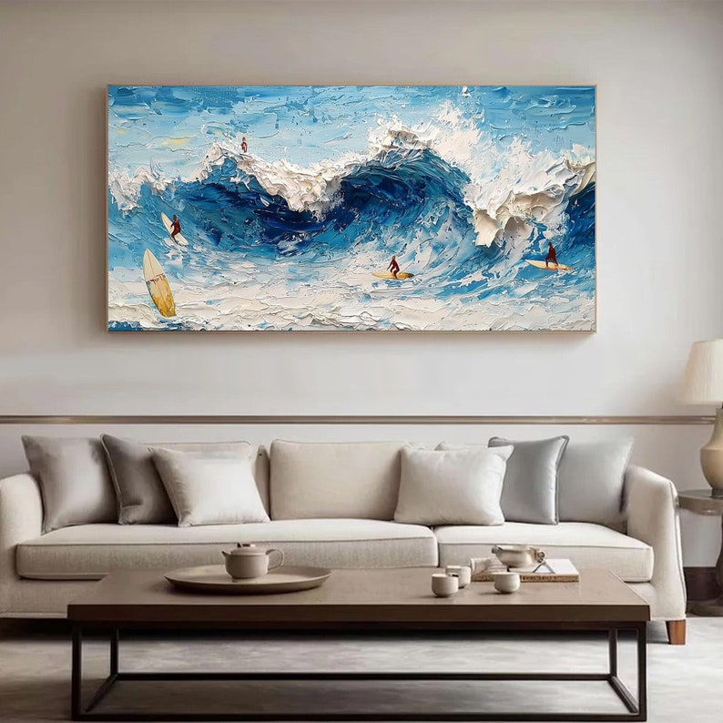 Ocean Waves: Surfer’s Dream Textured Art