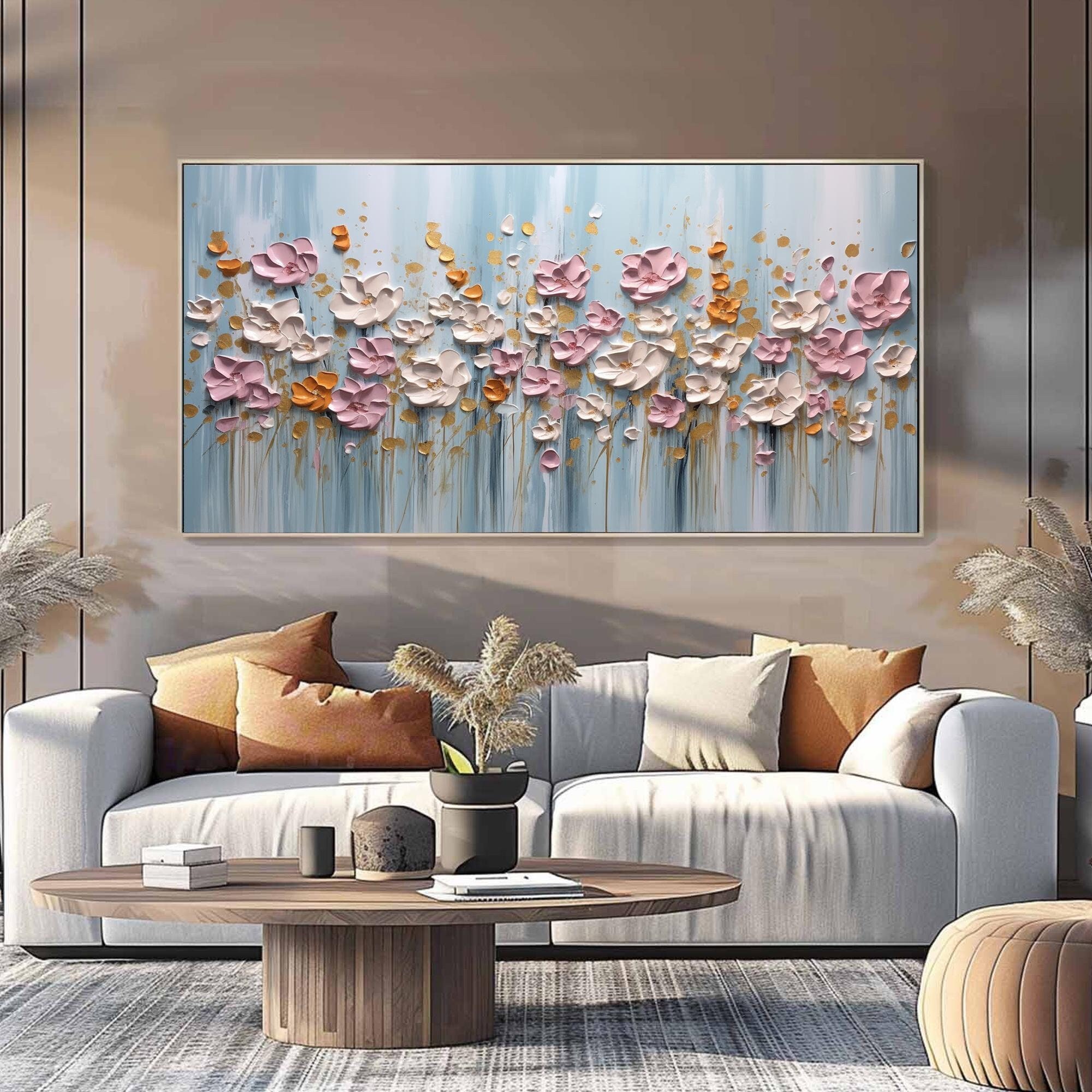 Floral Symphony: Textured Flower Art