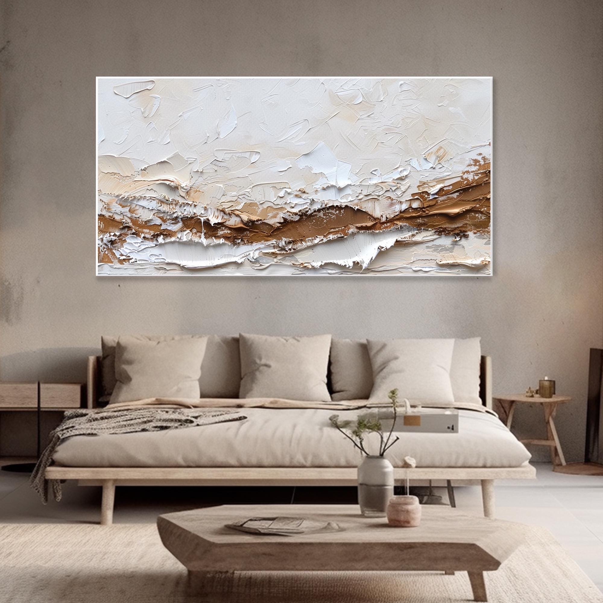 Whispers of Earth – Textured Abstract Landscape Canvas Art