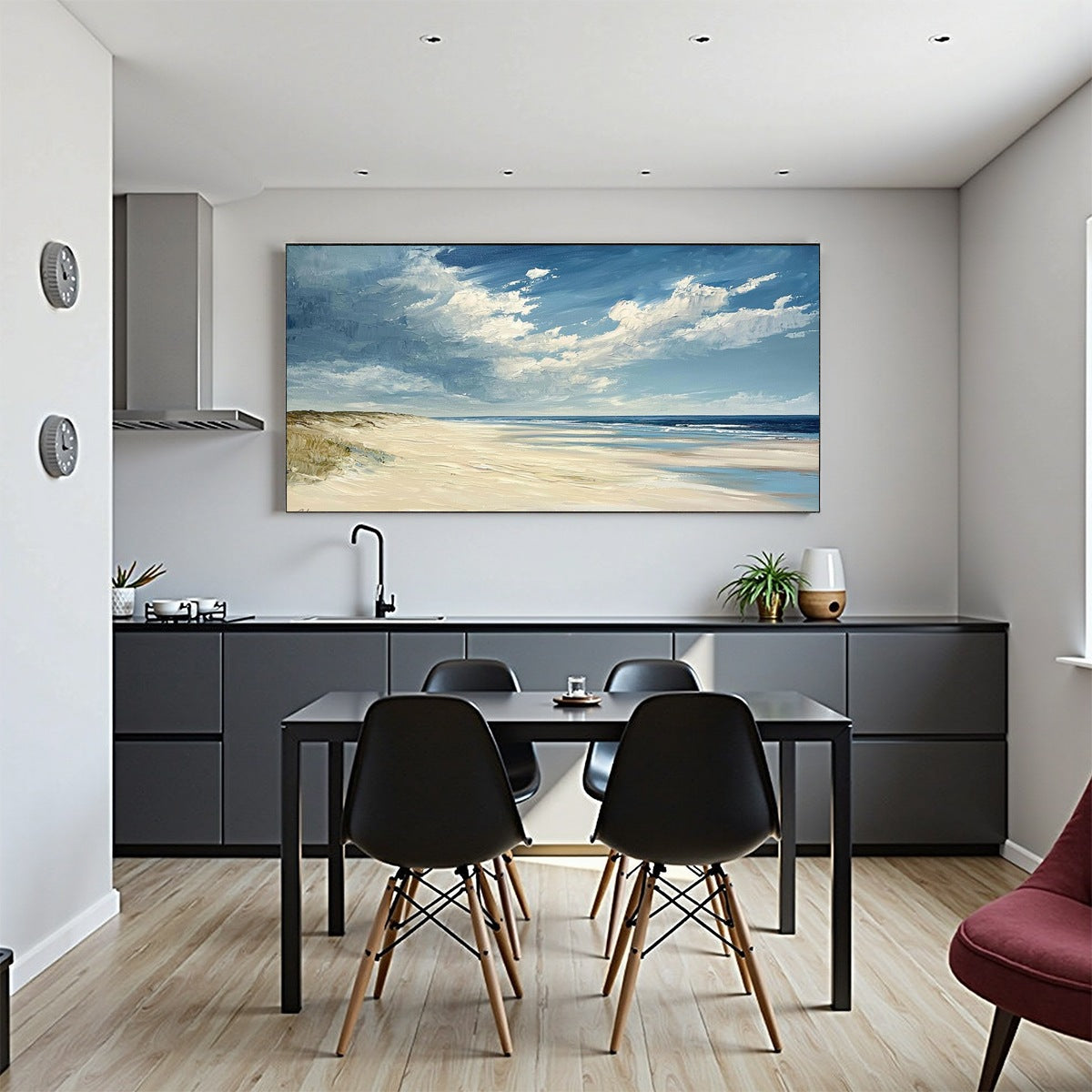 Endless Shore Coastal Beach Oil Painting