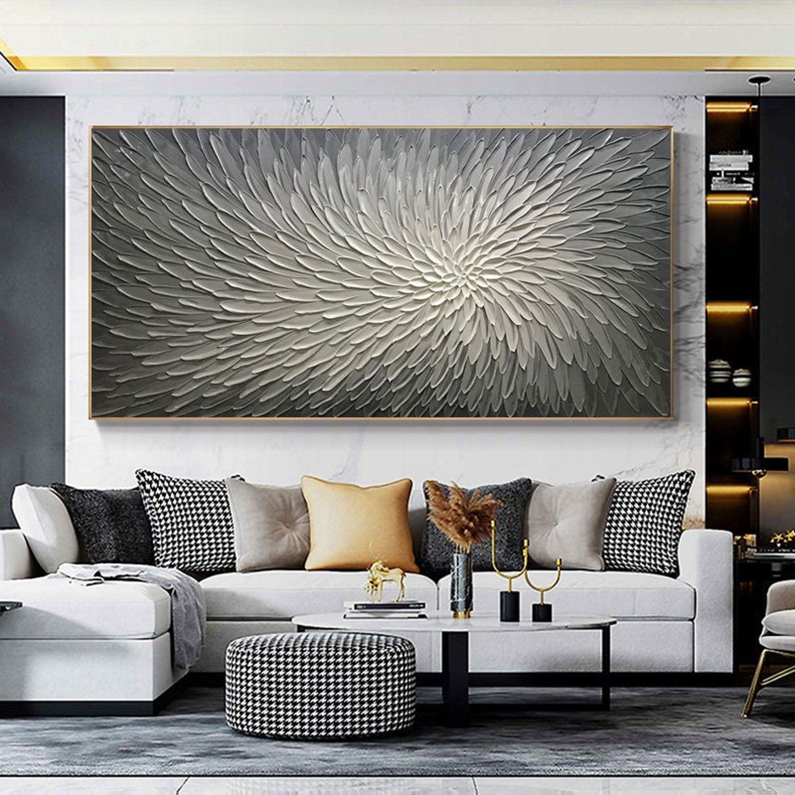 Spiral Bloom: Textured Flower Art