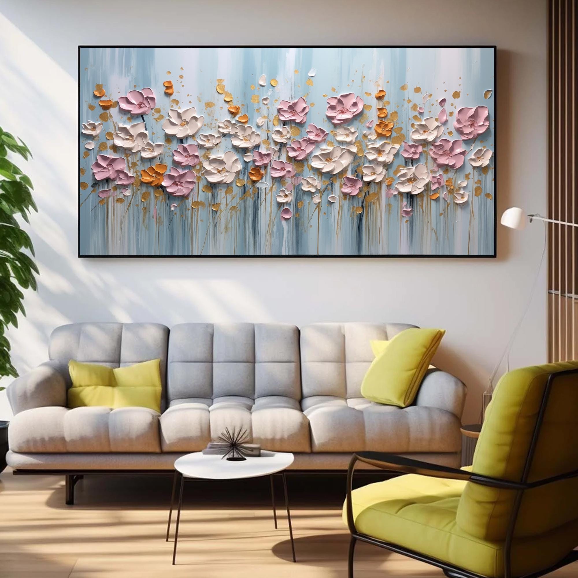 Floral Symphony: Textured Flower Art