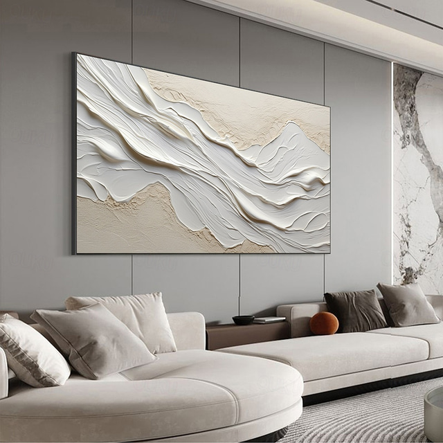 Serene Waves Textured Art Panel
