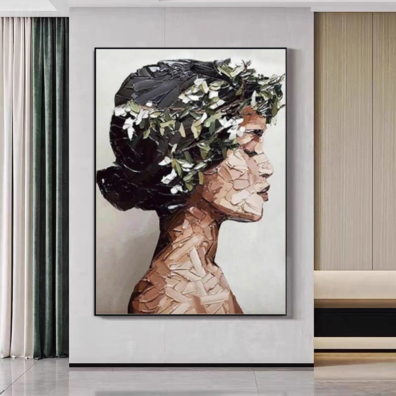Floral Crown Mosaic Portrait