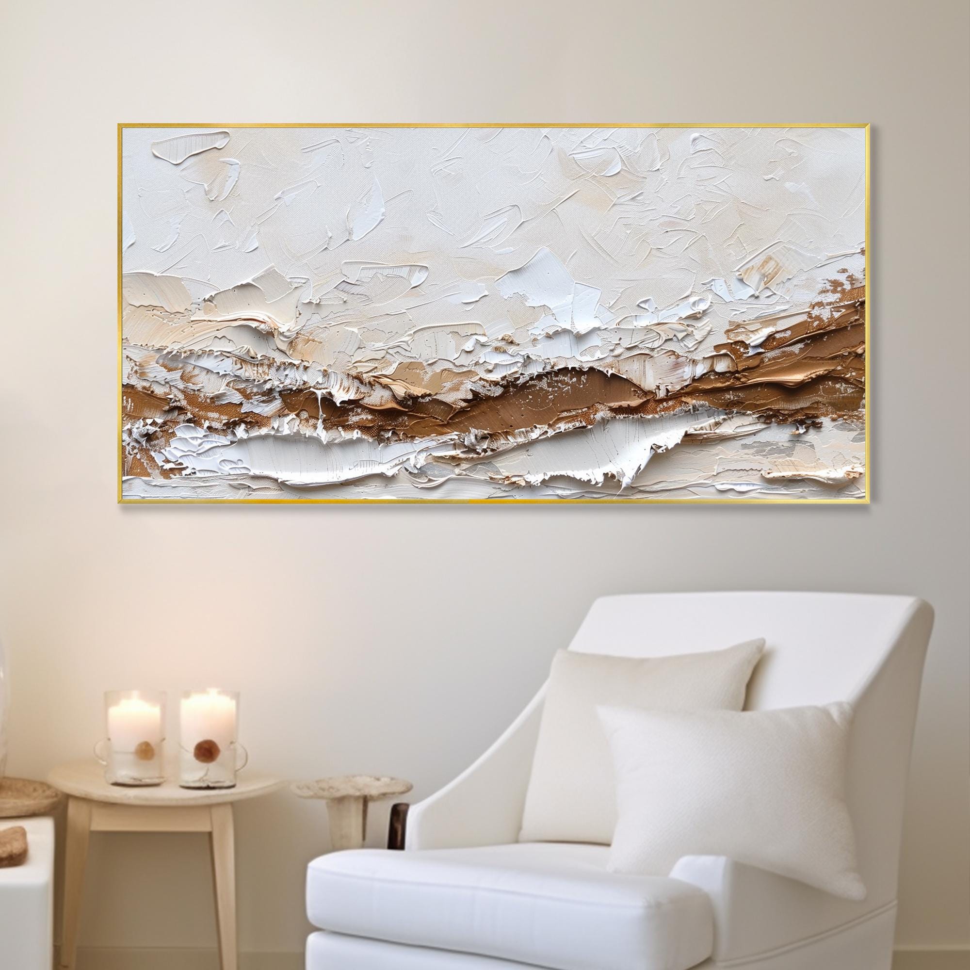 Whispers of Earth – Textured Abstract Landscape Canvas Art