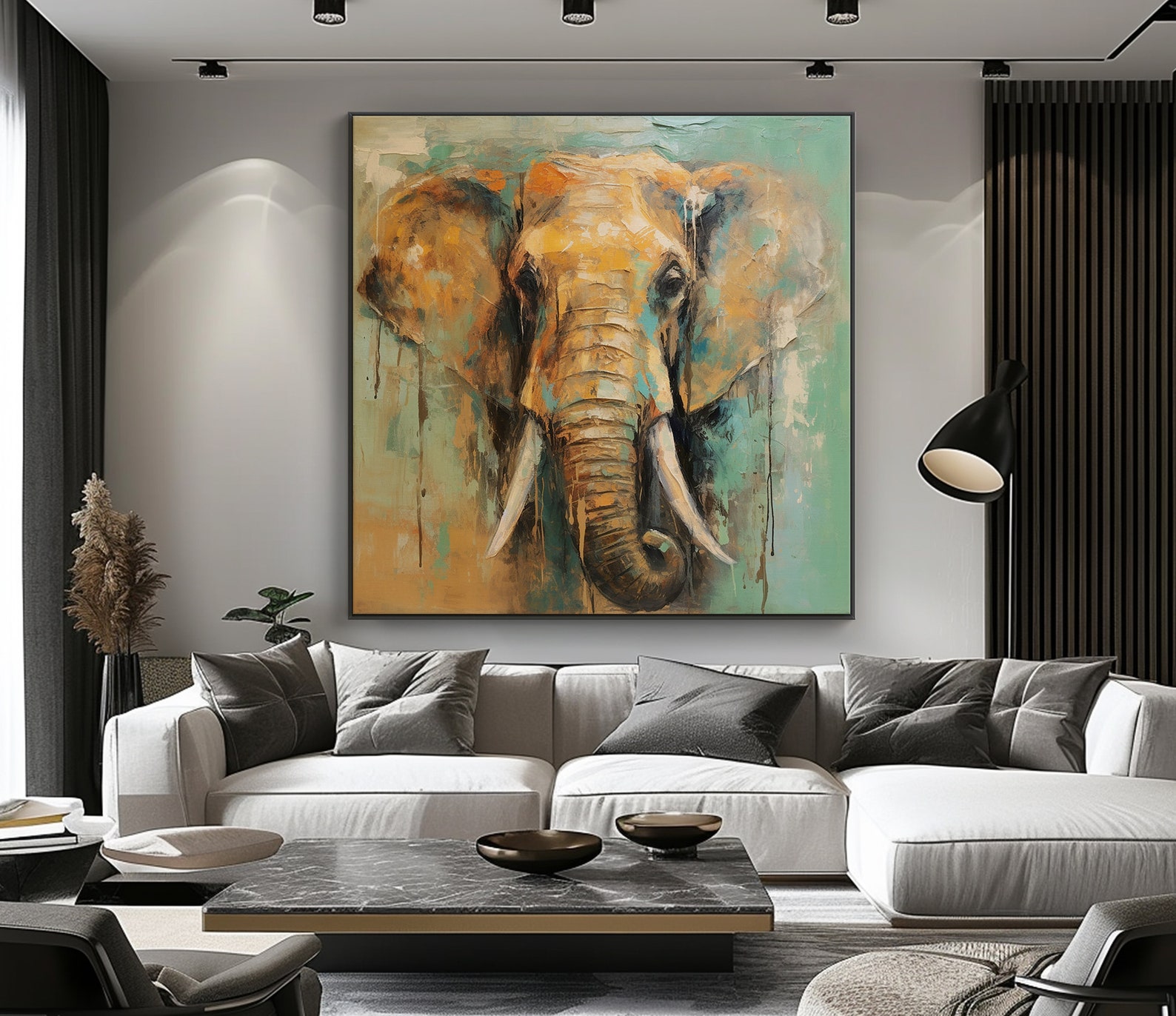 Echo of the Wild – Realistic Elephant Wall Art
