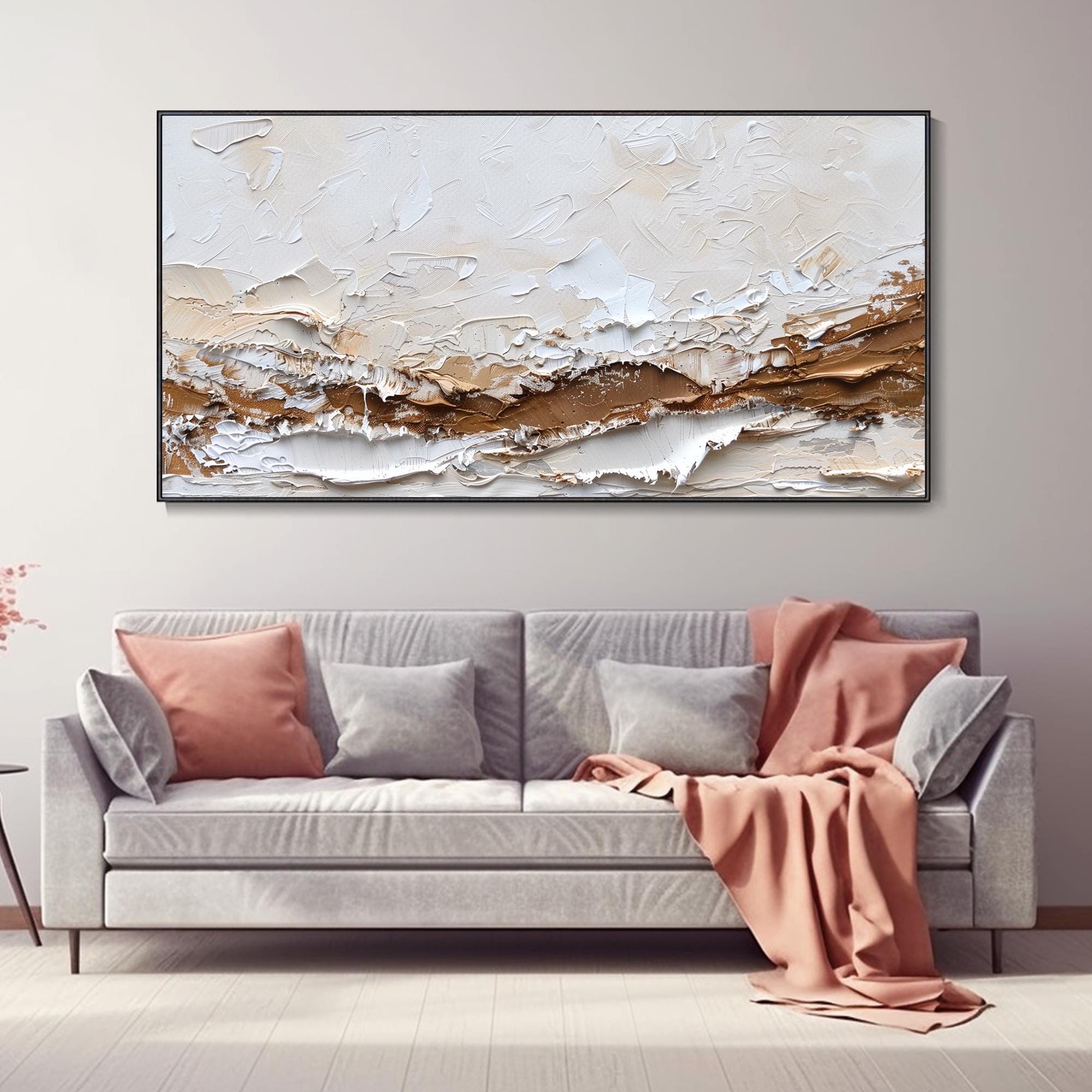 Whispers of Earth – Textured Abstract Landscape Canvas Art