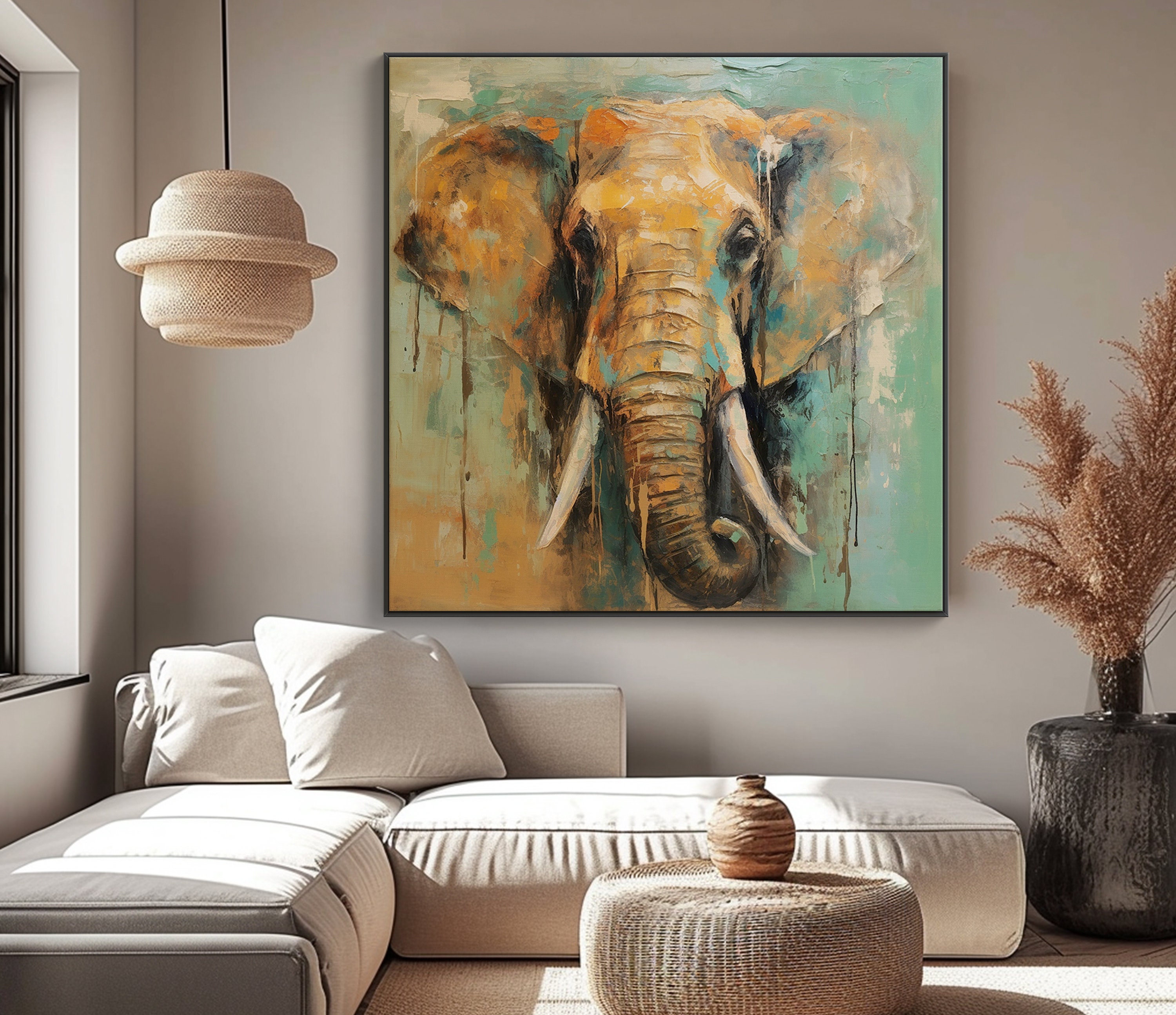 Echo of the Wild – Realistic Elephant Wall Art
