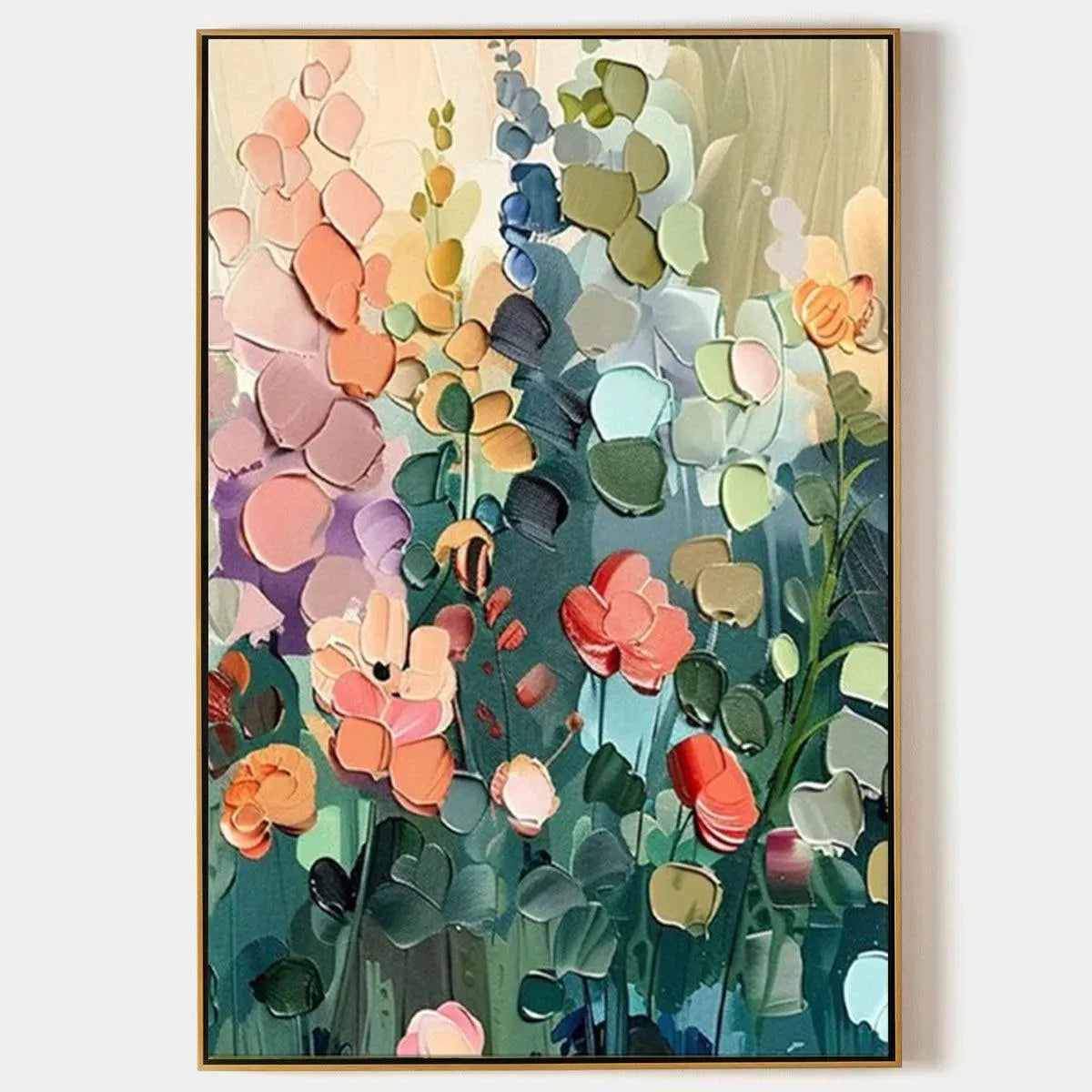 Floral Harmony – Abstract Textured Flower Wall Art