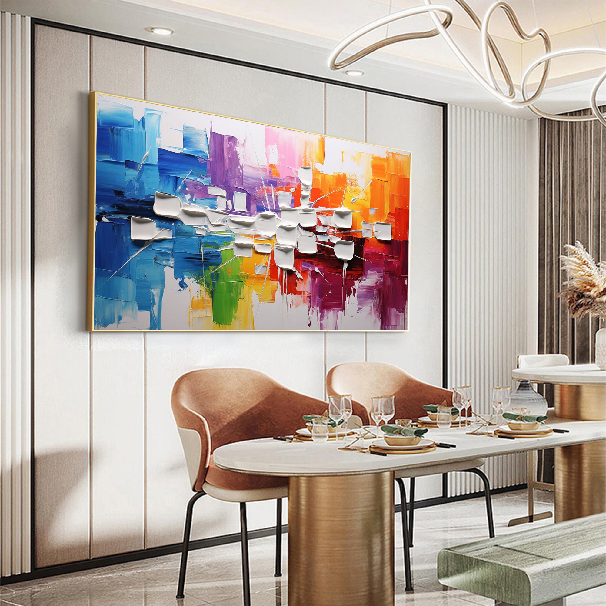 Chromatic Pulse – Modern Abstract 3D Textured Wall Art
