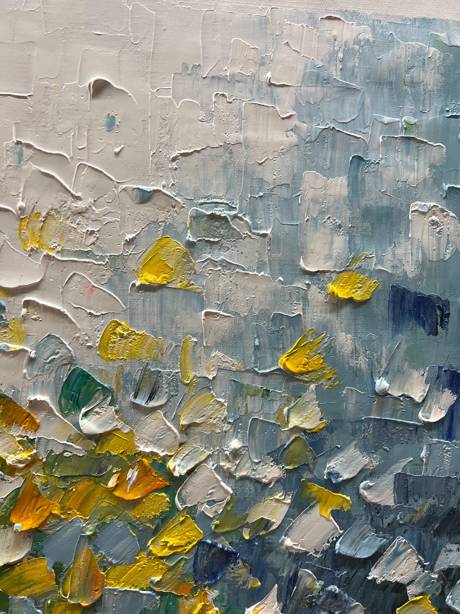 Radiant Flow Large Abstract Textured Oil Painting