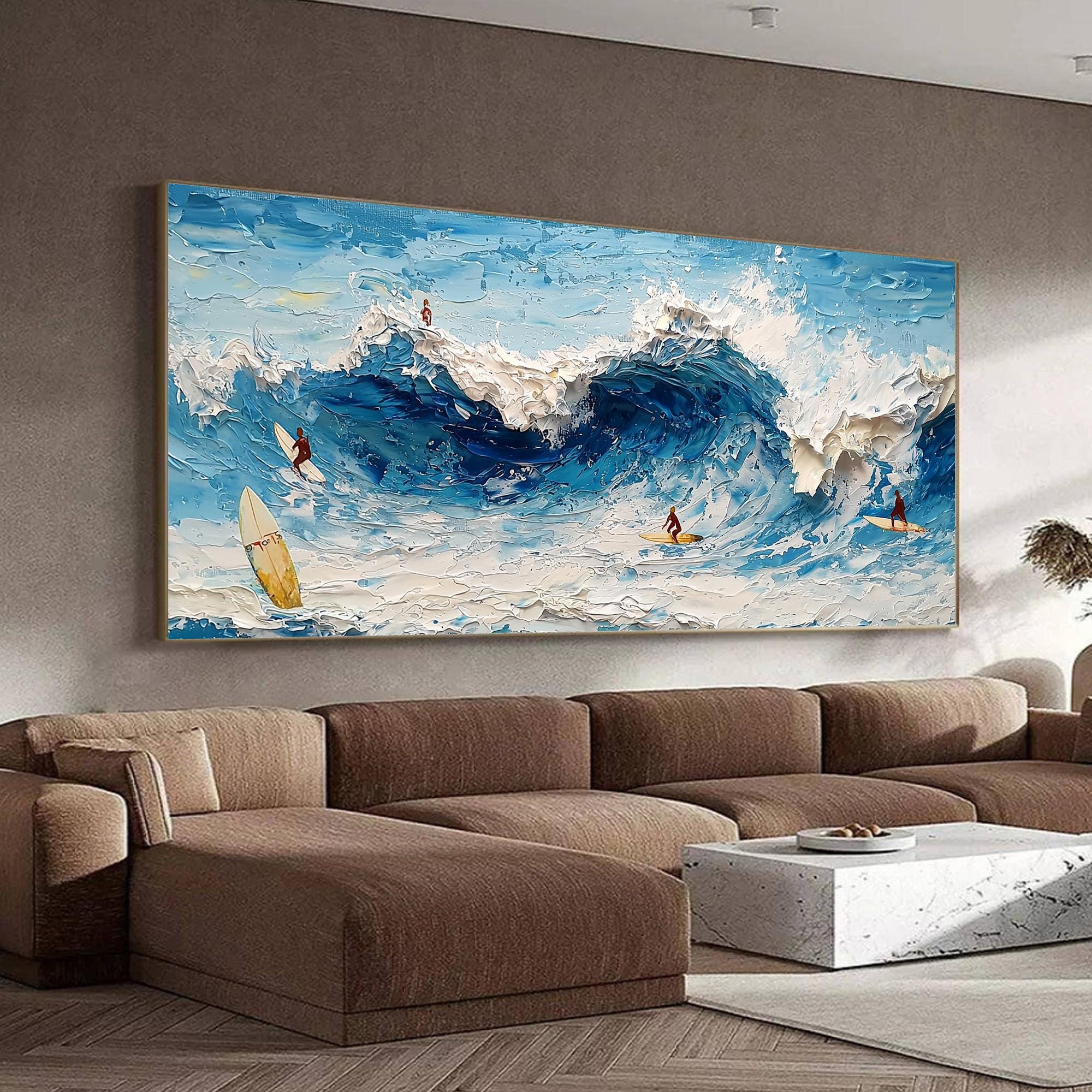 Ocean Waves: Surfer’s Dream Textured Art