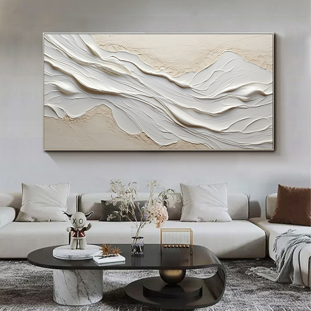 Serene Waves Textured Art Panel