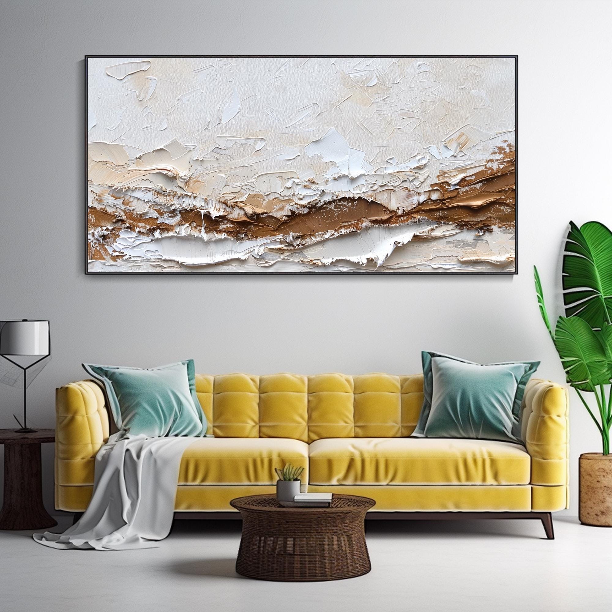 Whispers of Earth – Textured Abstract Landscape Canvas Art