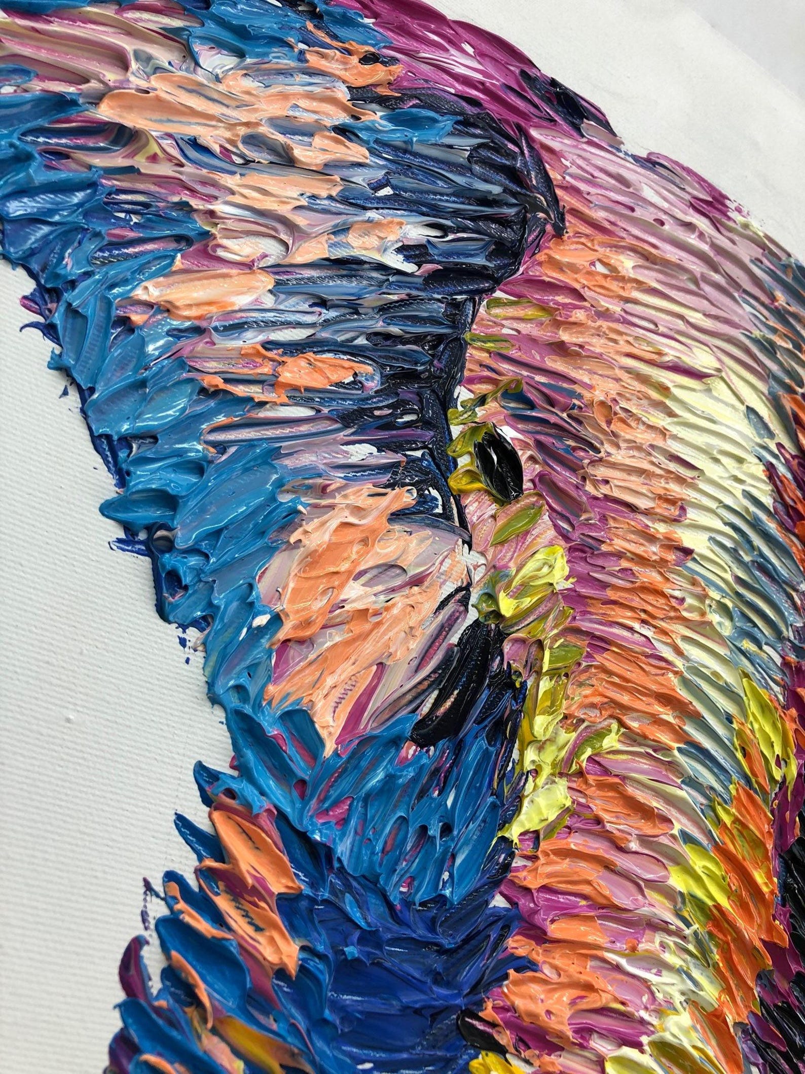 Color Majesty – Textured Elephant Abstract Wall Art