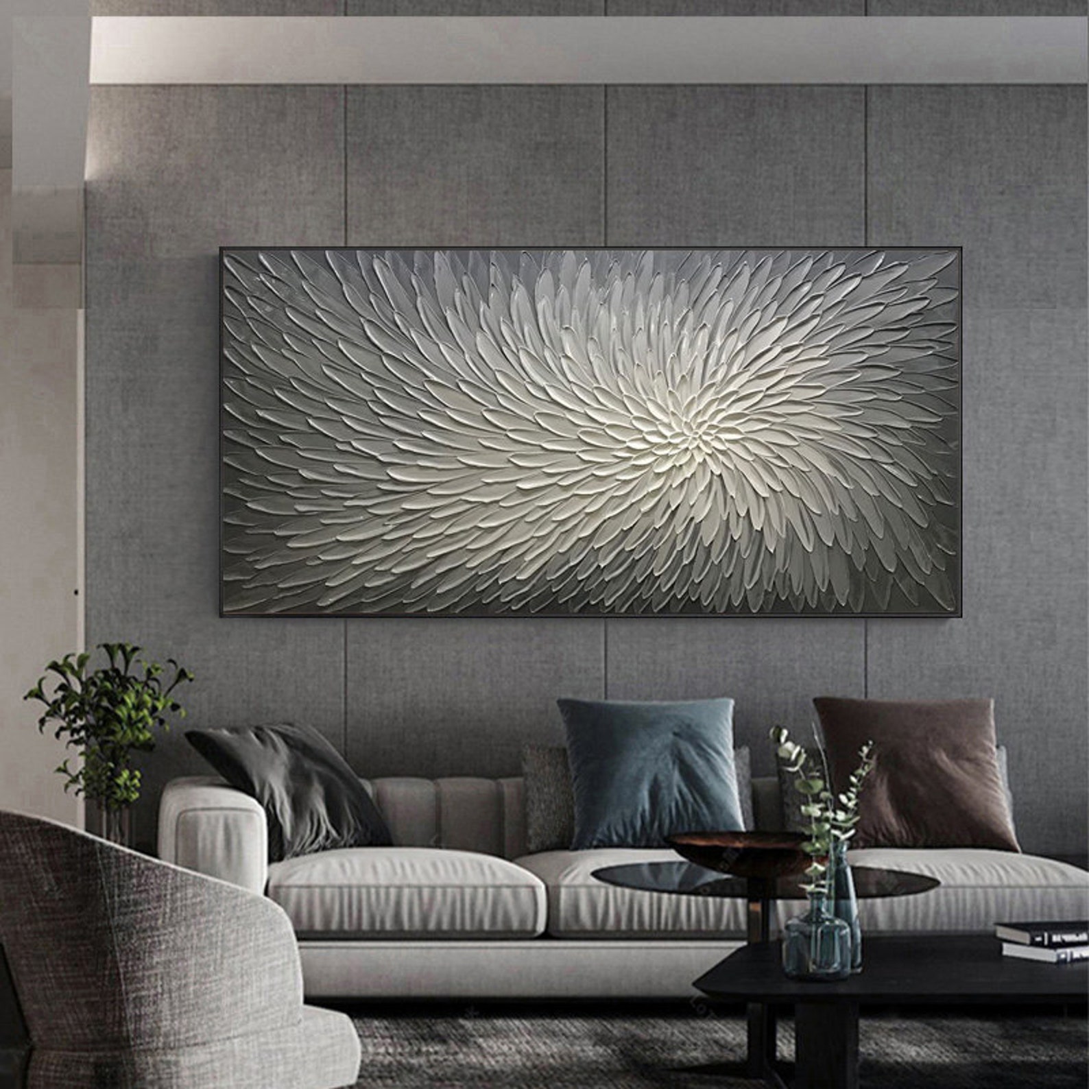 Spiral Bloom: Textured Flower Art