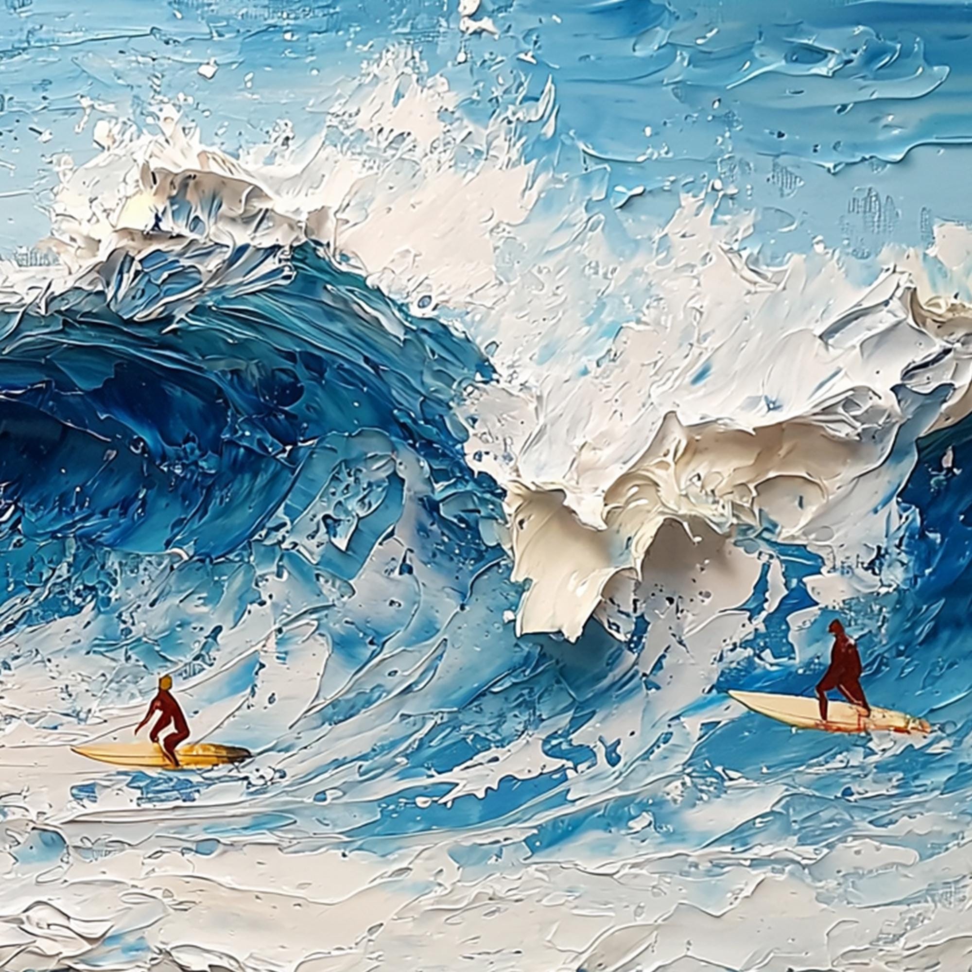 Ocean Waves: Surfer’s Dream Textured Art
