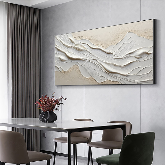 Serene Waves Textured Art Panel
