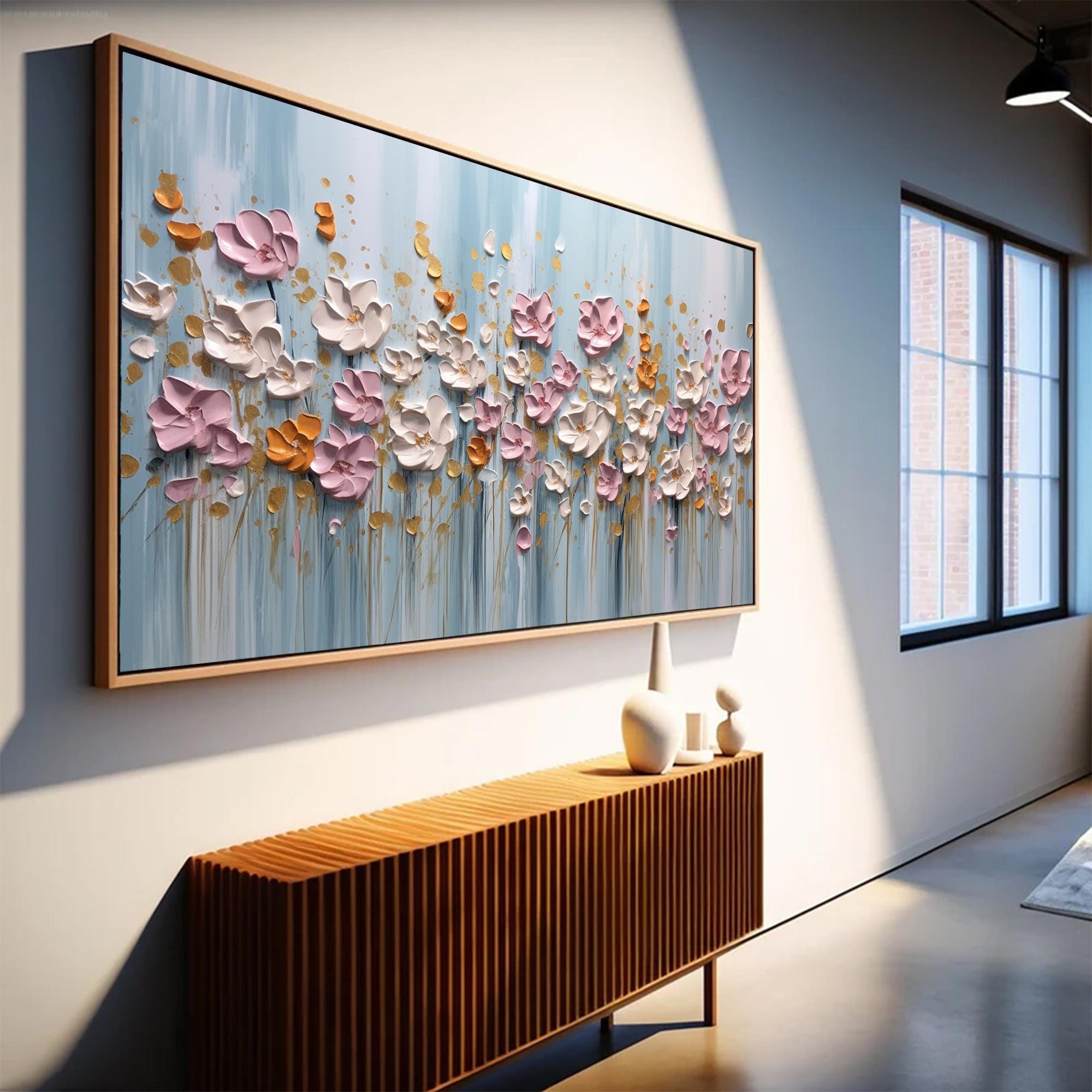 Floral Symphony: Textured Flower Art