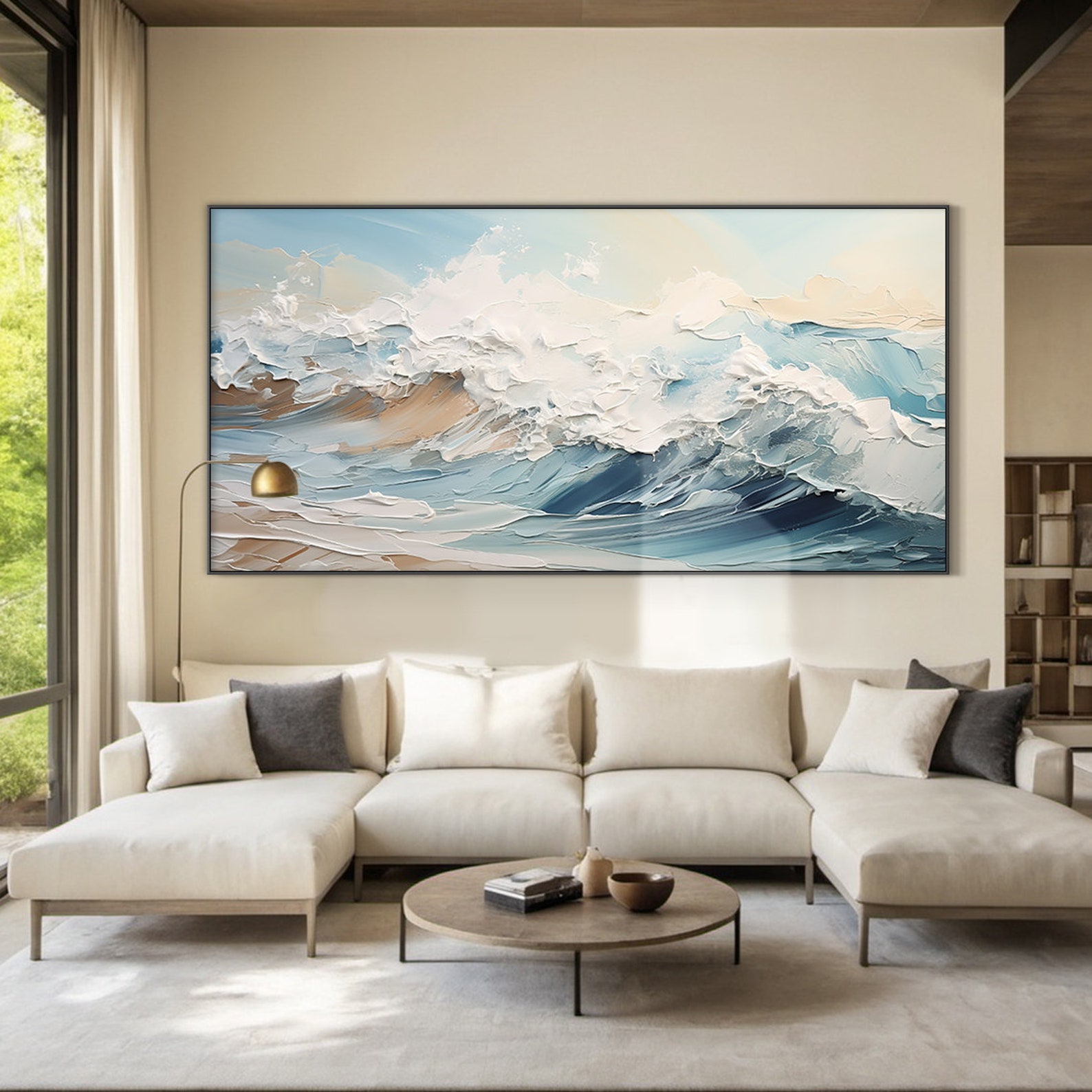 Ocean Breeze: Textured Wave Art