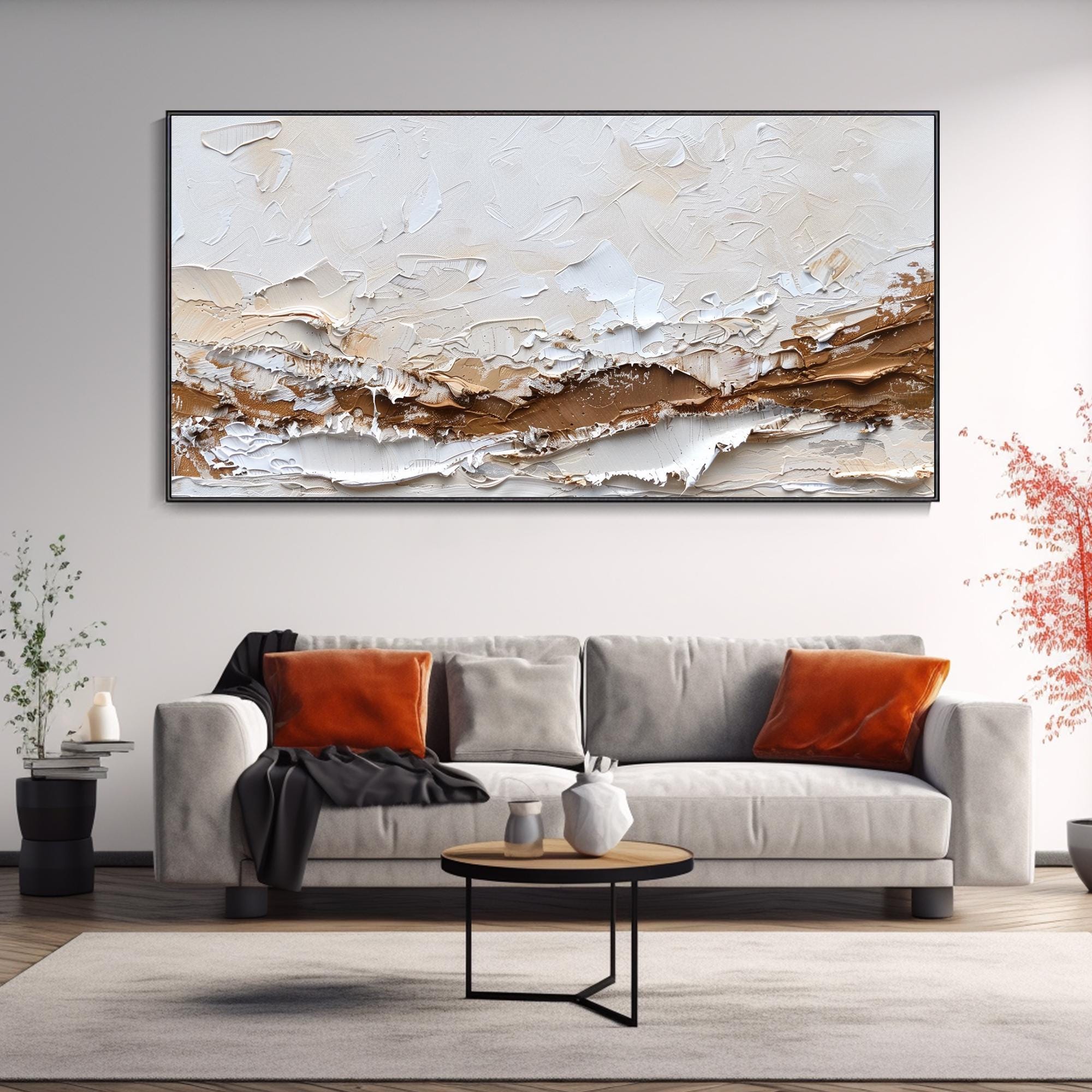Whispers of Earth – Textured Abstract Landscape Canvas Art