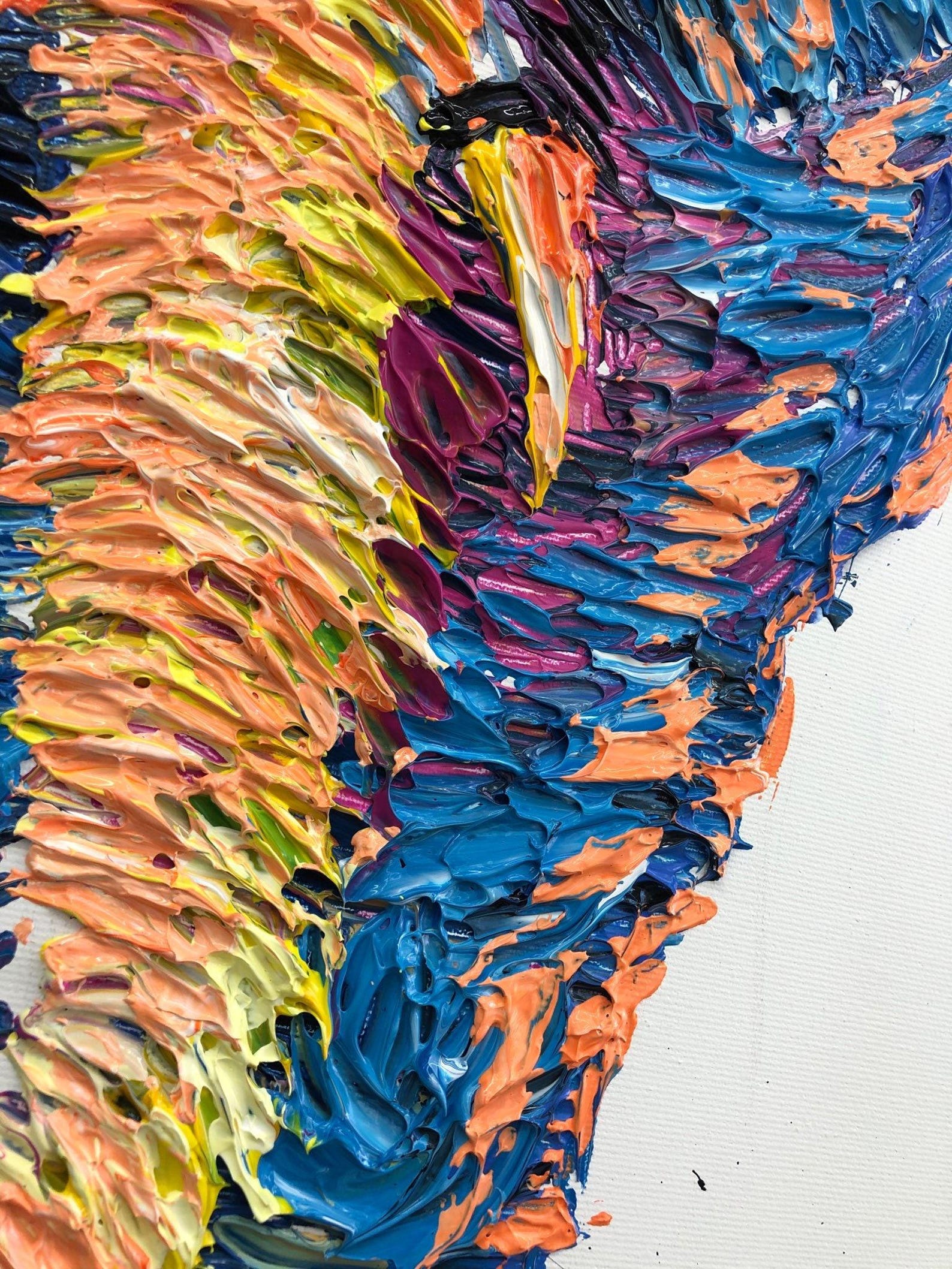 Color Majesty – Textured Elephant Abstract Wall Art