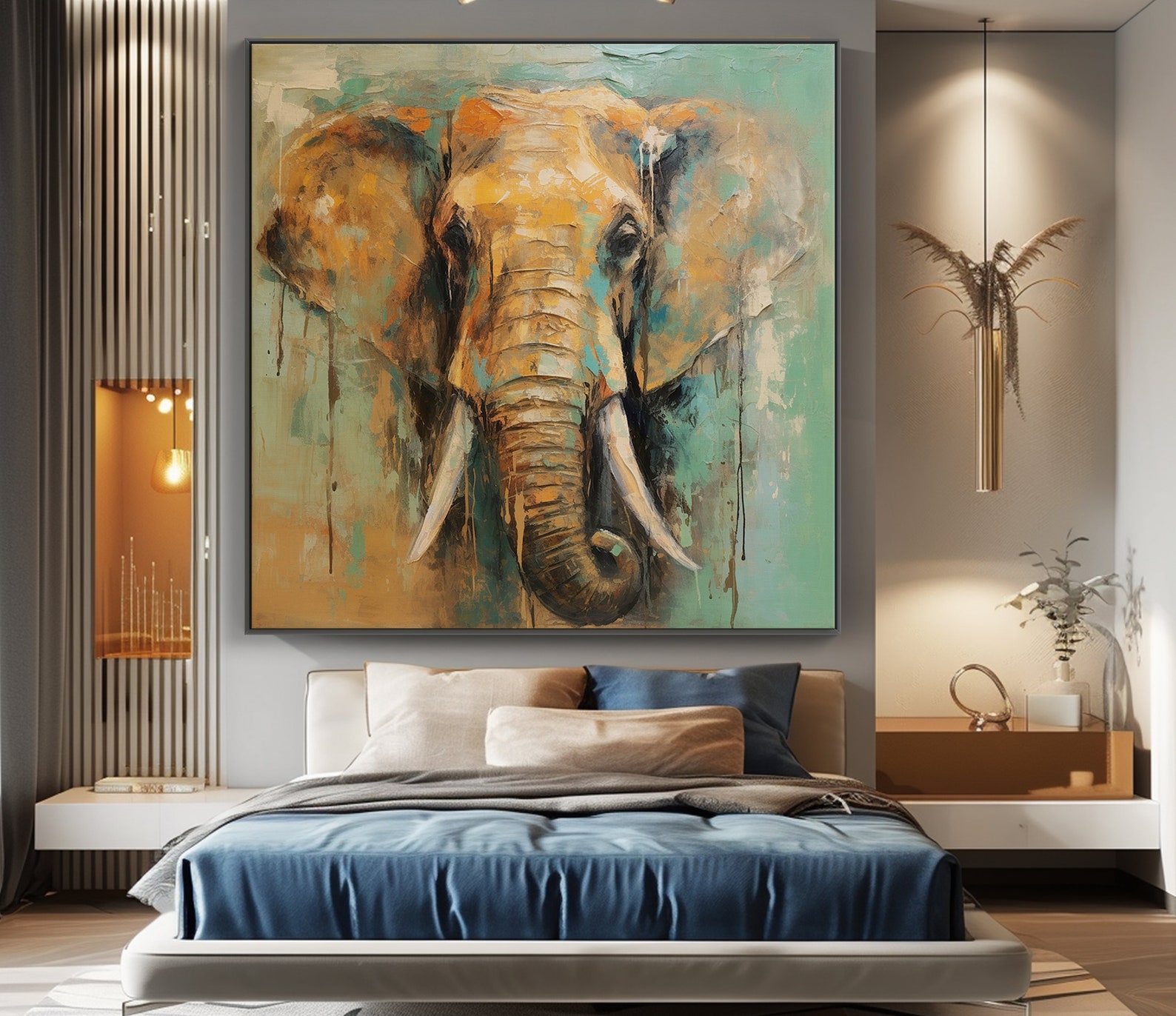 Echo of the Wild – Realistic Elephant Wall Art
