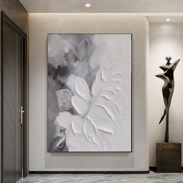 Ethereal Leaves – Textured Abstract Wall Art