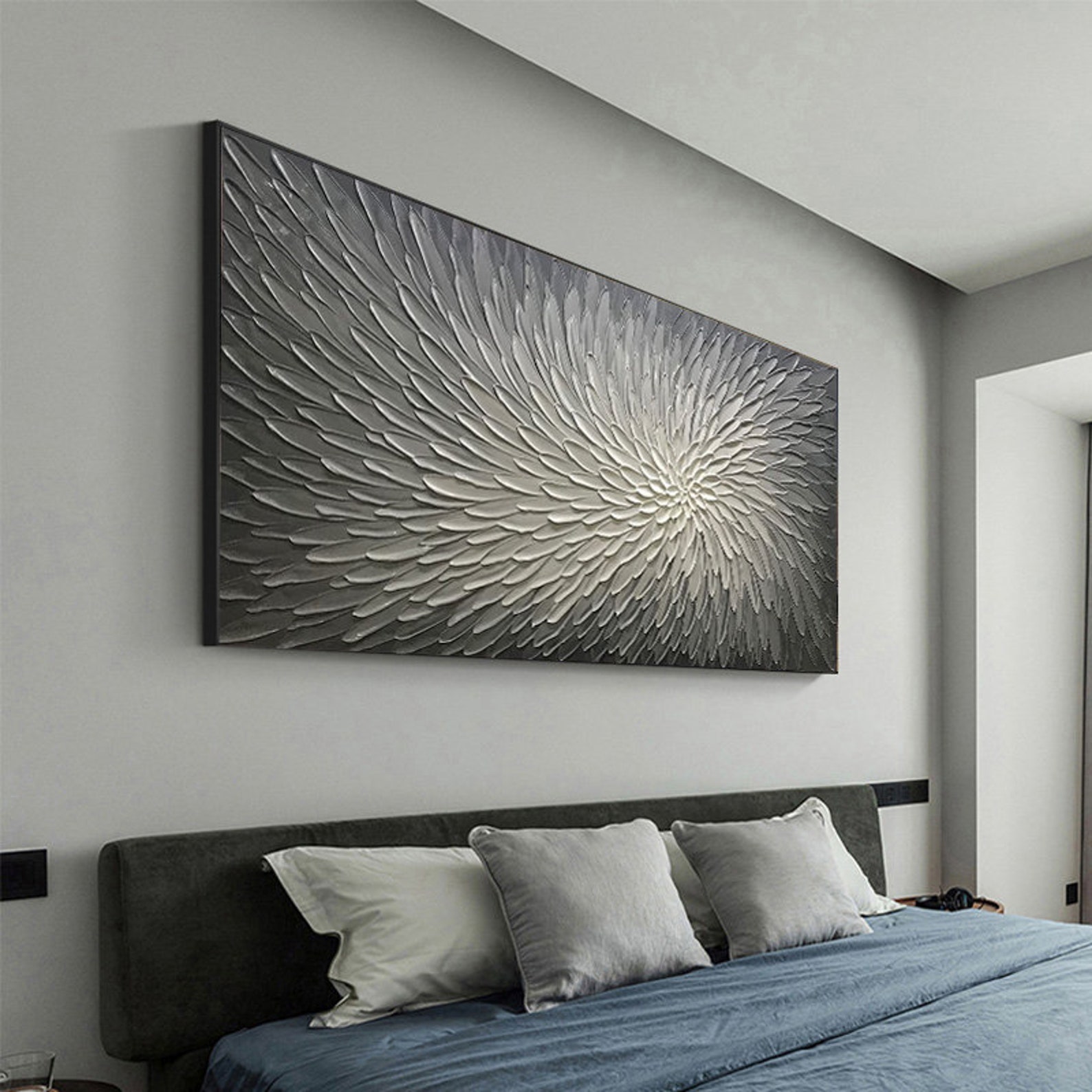 Spiral Bloom: Textured Flower Art